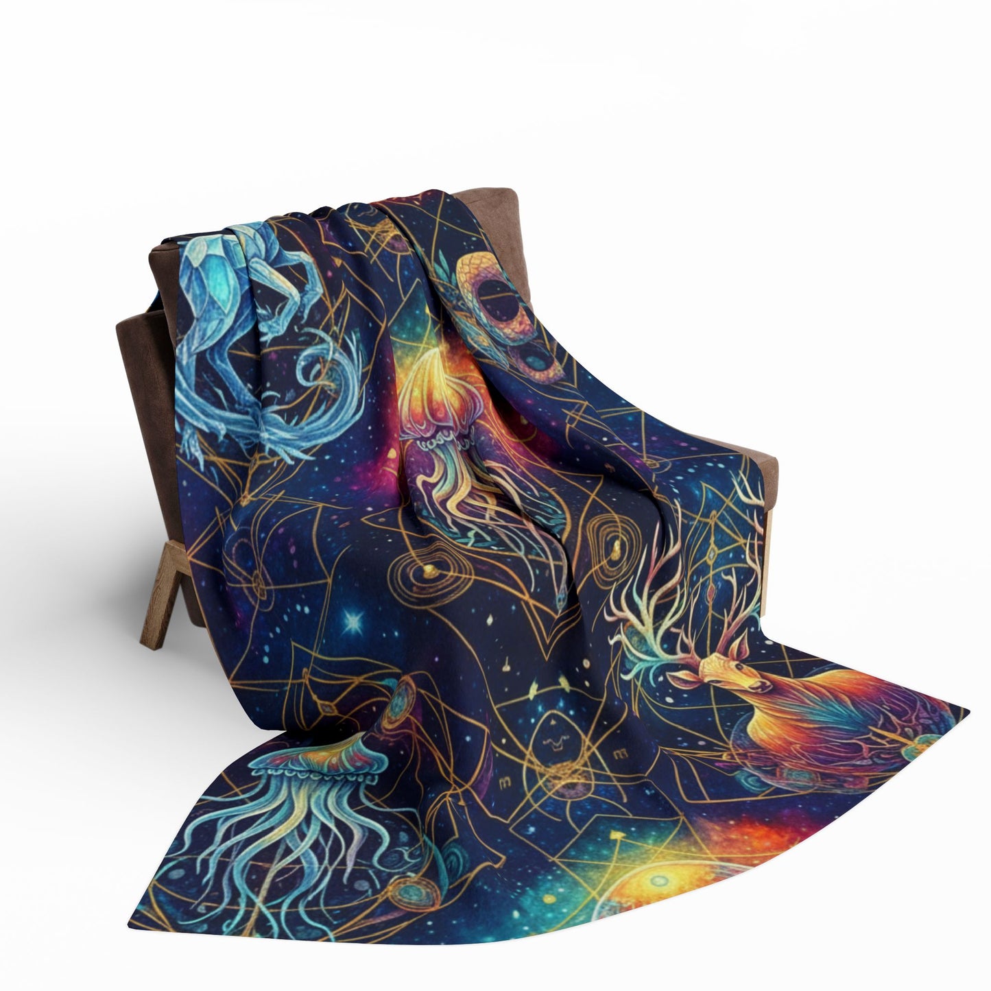 Fleece Blanket - Geo-Bloom Arctic Design