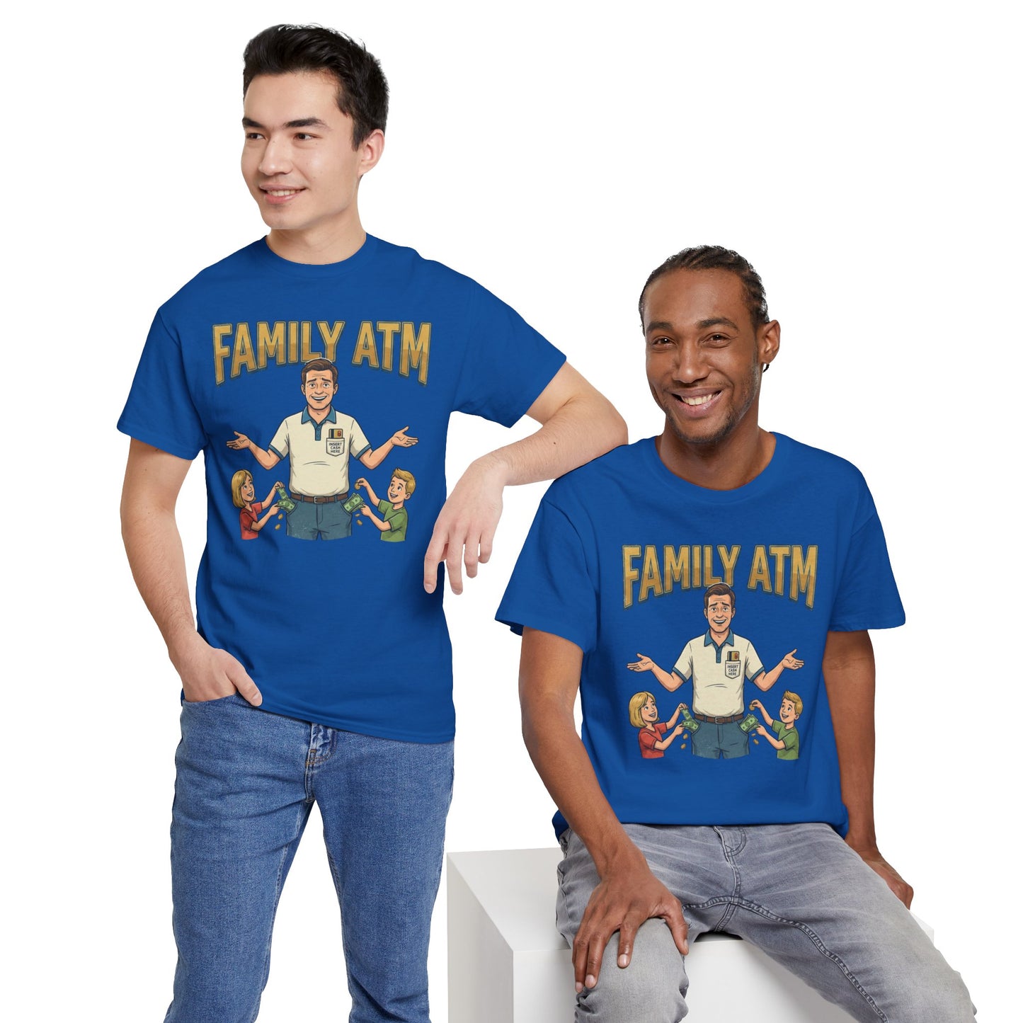 Family ATM Funny Dad Shirt, Father's Day Gift, Husband Birthday Idea, Dad Bank Tee, Humor Top For Men