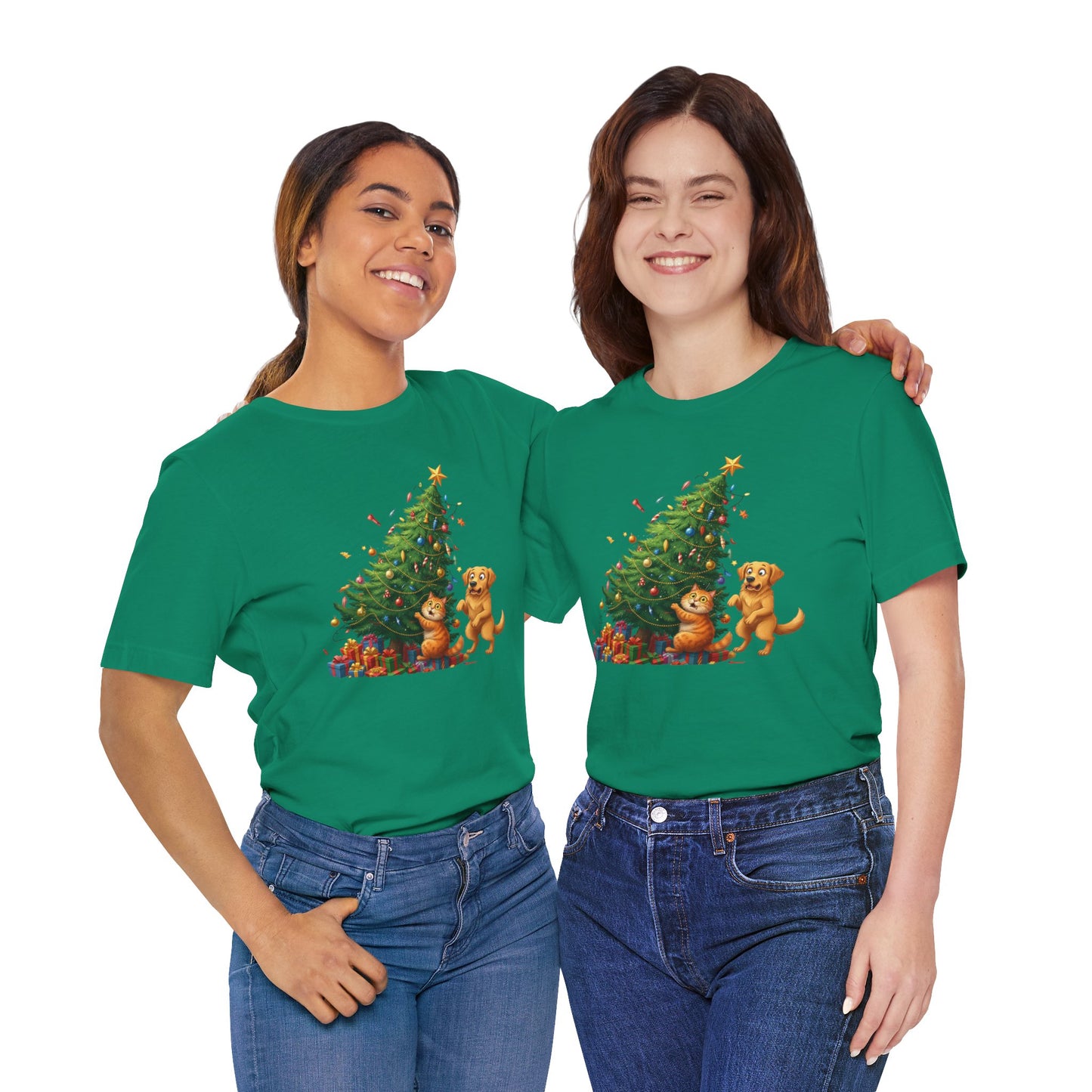 Christmas Cat Unisex T-Shirt