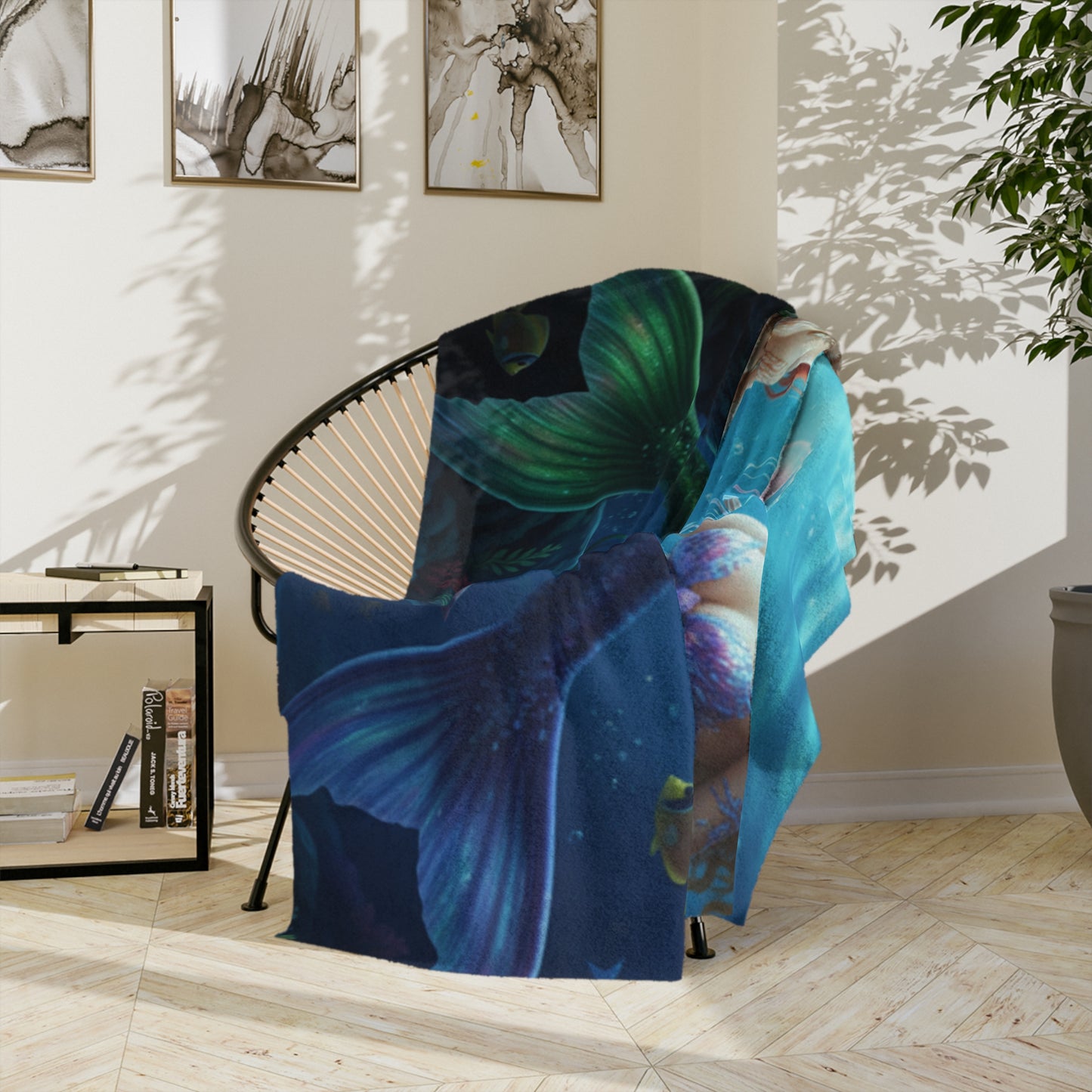 Velveteen Microfiber Blanket - Seductive Mermaids Blanket