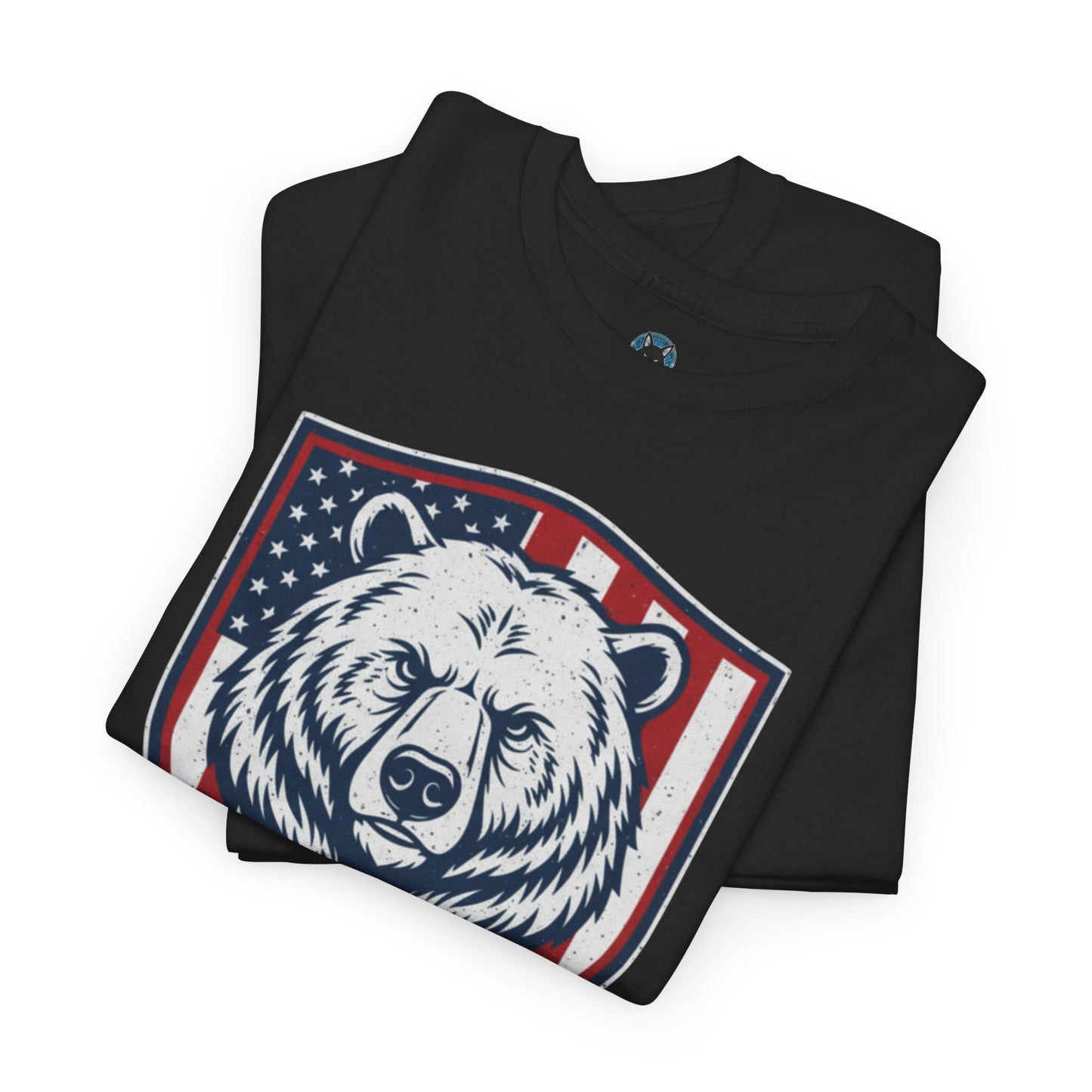 Patriotic Bear Shirt -  USA Flag Shield Tee - Liberty Est 1776 Top s- 4th of July Gift - American Animal Apparel