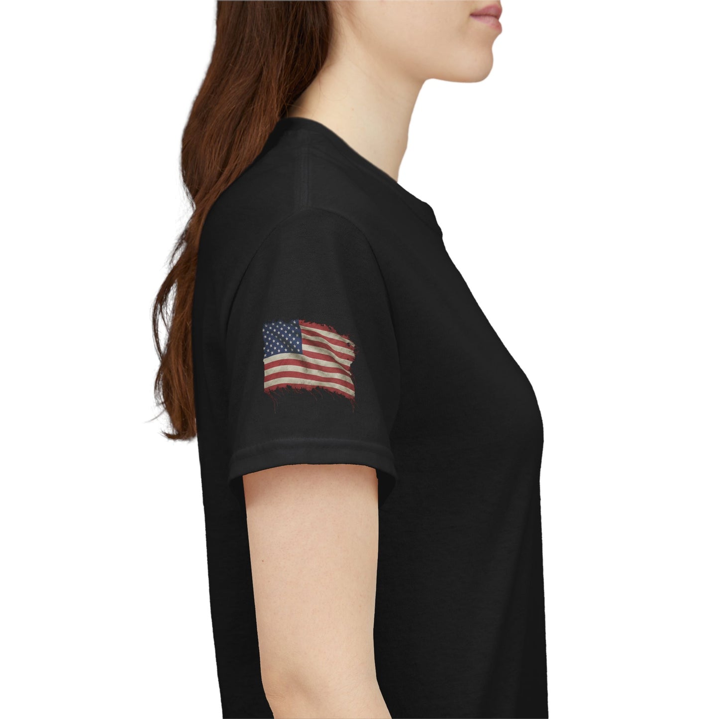 Patriotic Tee with Bald Eagle and Flag