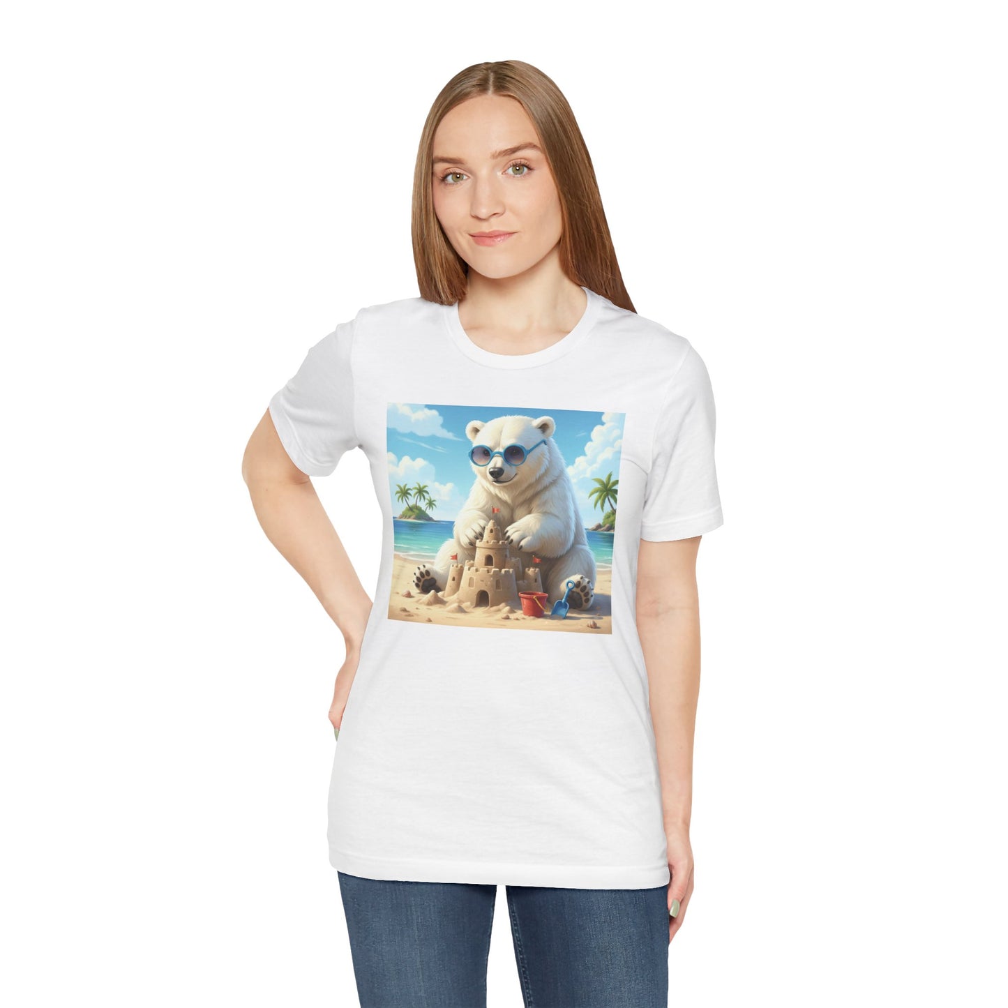 Polar Bear Building a Sand Castle T-shirt