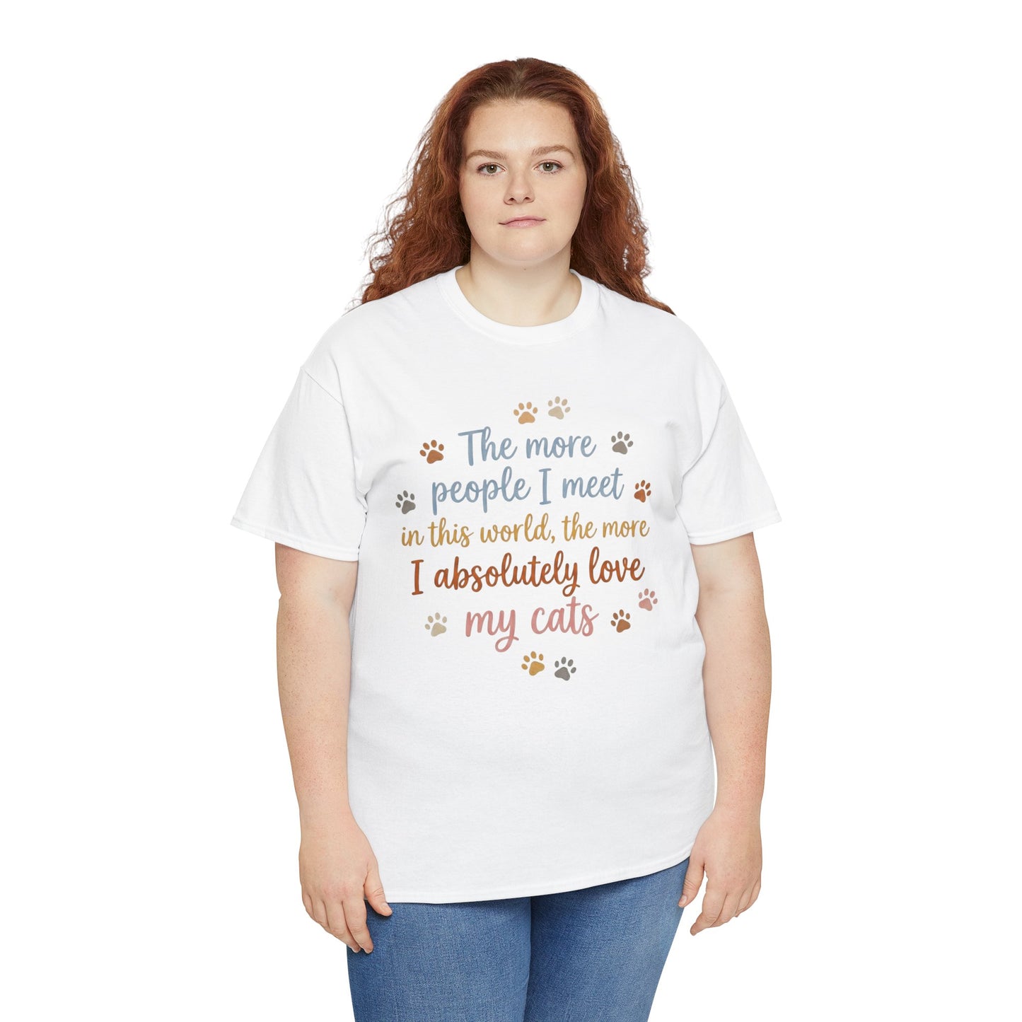 I Absolutely Love My Cats T-Shirt - Cat Paw Print Tee-Funny Cat Lover Shirt- Anti Social Cat Lady Tee Cute -Kitten Owner Apparel