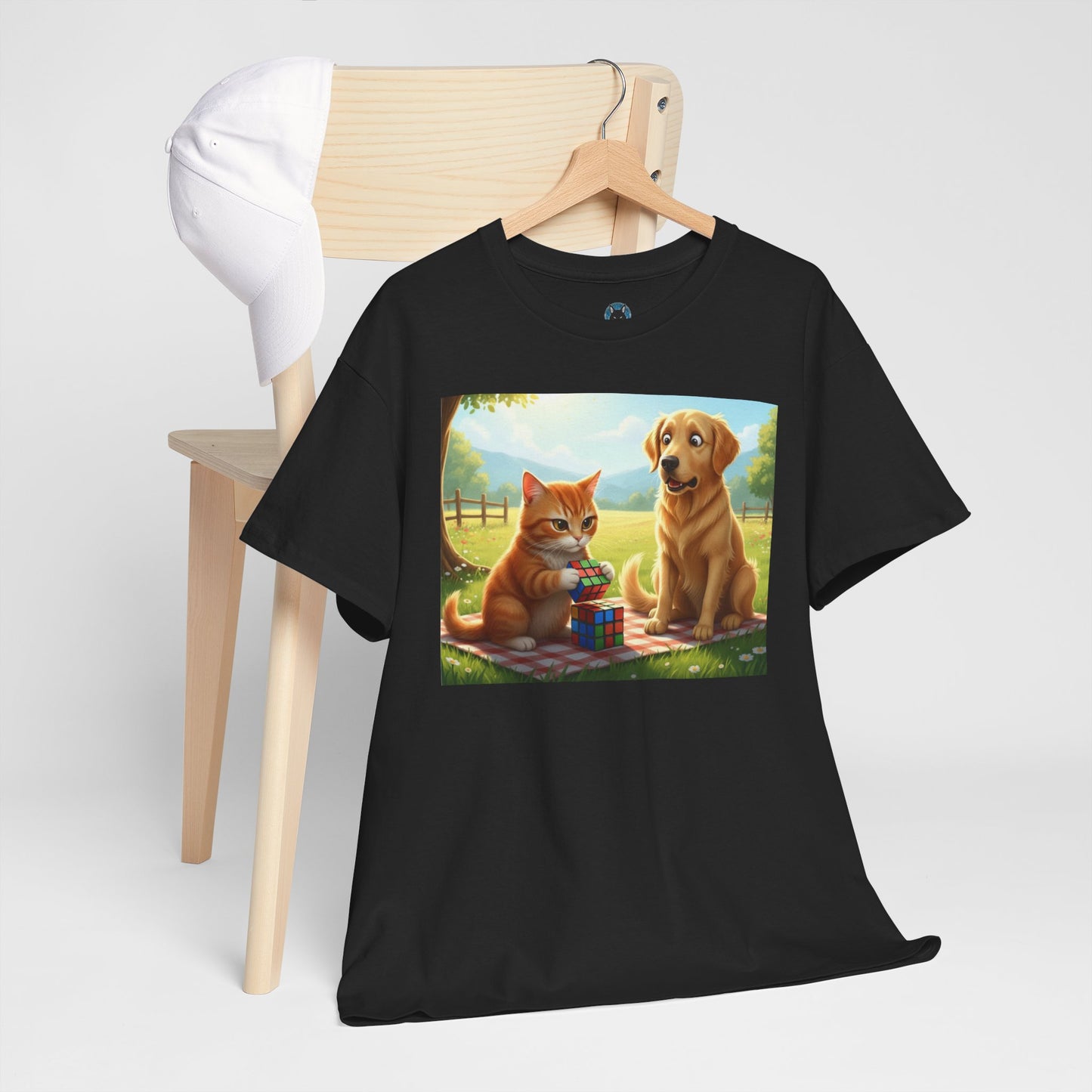 Cat and Dog Rubik's Cube T-Shirt