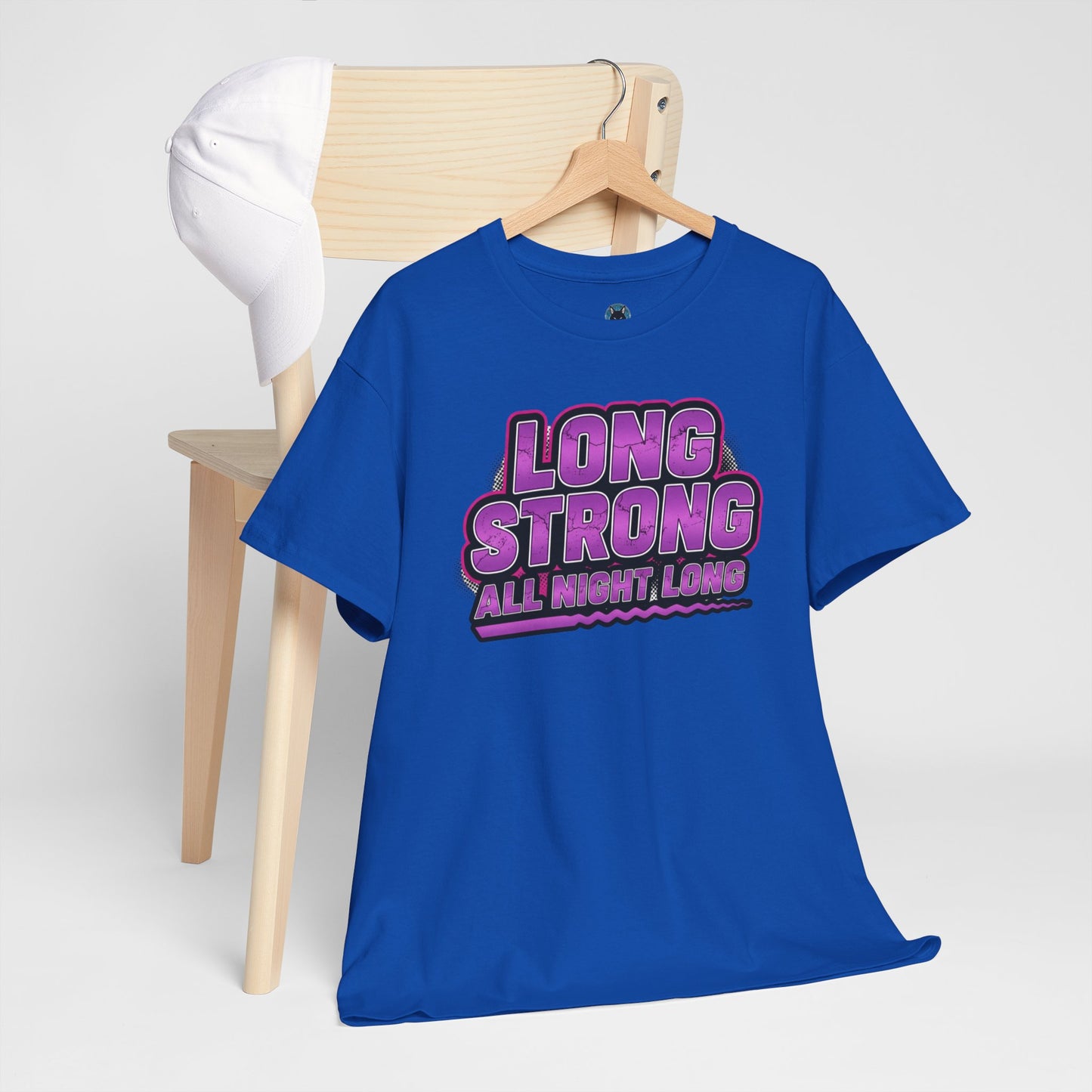 Long Strong All Night Long Shirt- Funny Party Tee- Bachelor Party Gift- Adult Humor Top- Neon Festival Gear