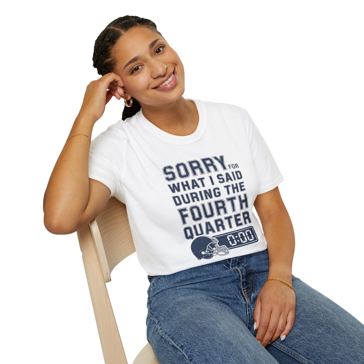 Sorry for What I Said During the Fourth Quarter - T-Shirt Funny Football Shirt - Sports Fan Gift Sunday Football Gear  Fourth Quarter Tee