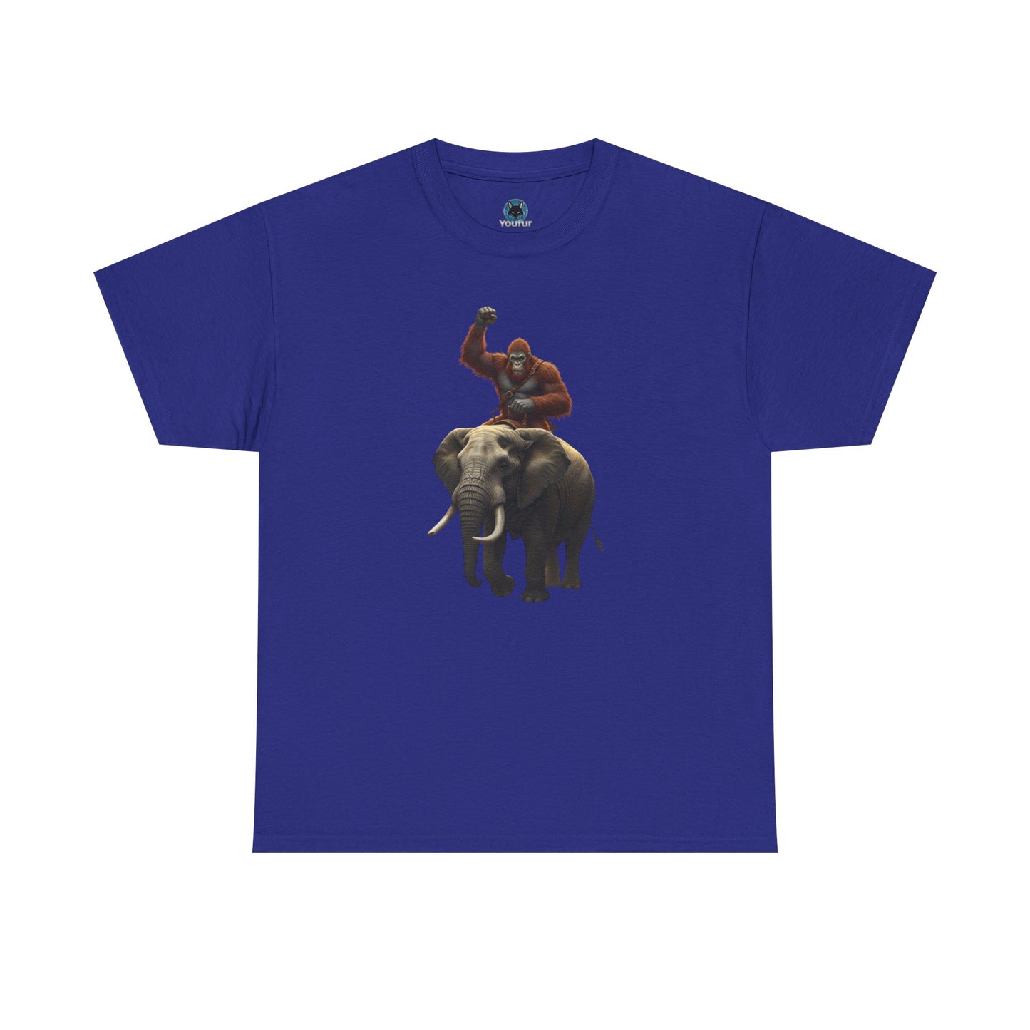 Bigfoot Riding Elephant Unisex T-Shirt