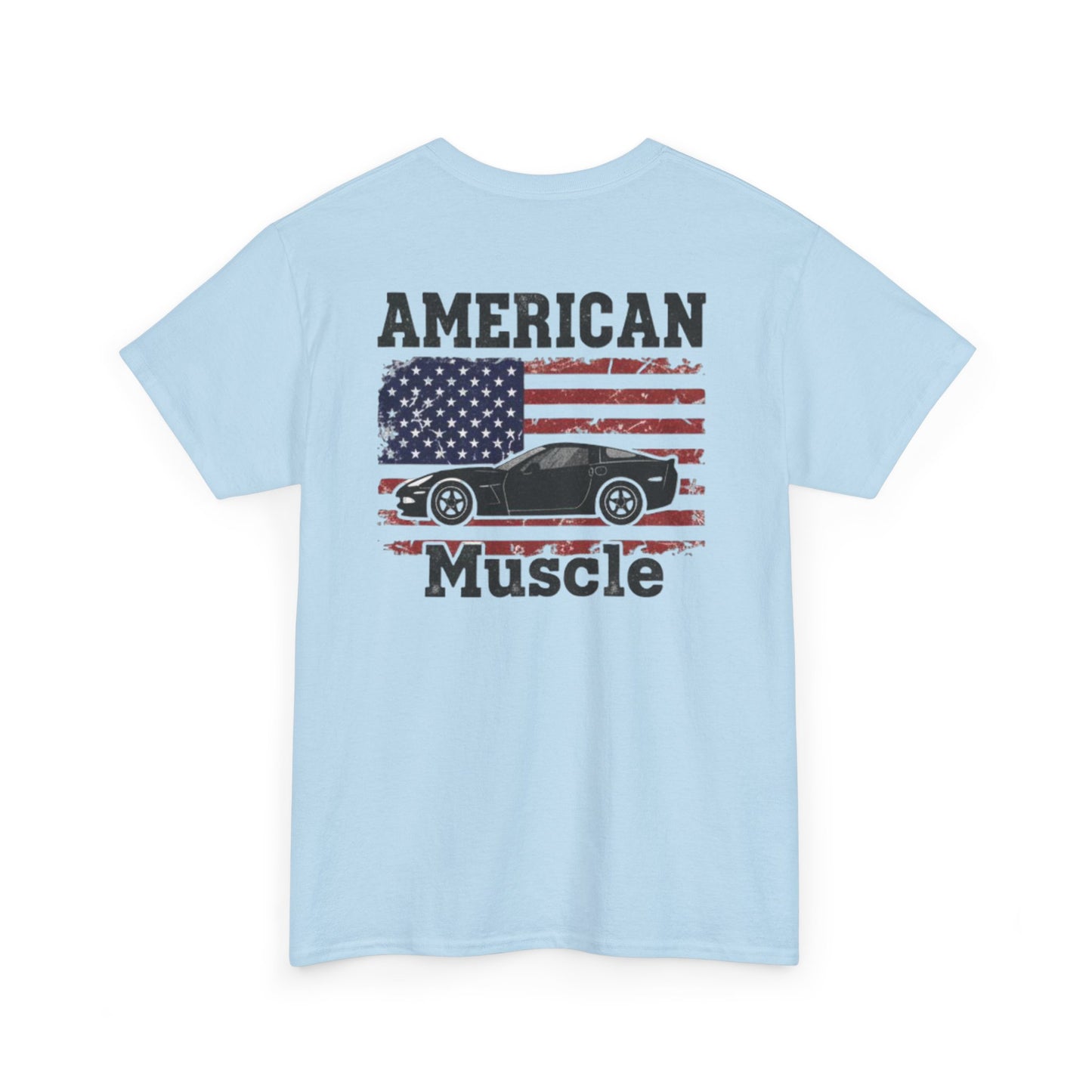American Muscle Car Shirt | Patriotic Corvette Tee | Distressed Flag Racing Gift | C6 Vette Lover | Car Guy Apparel