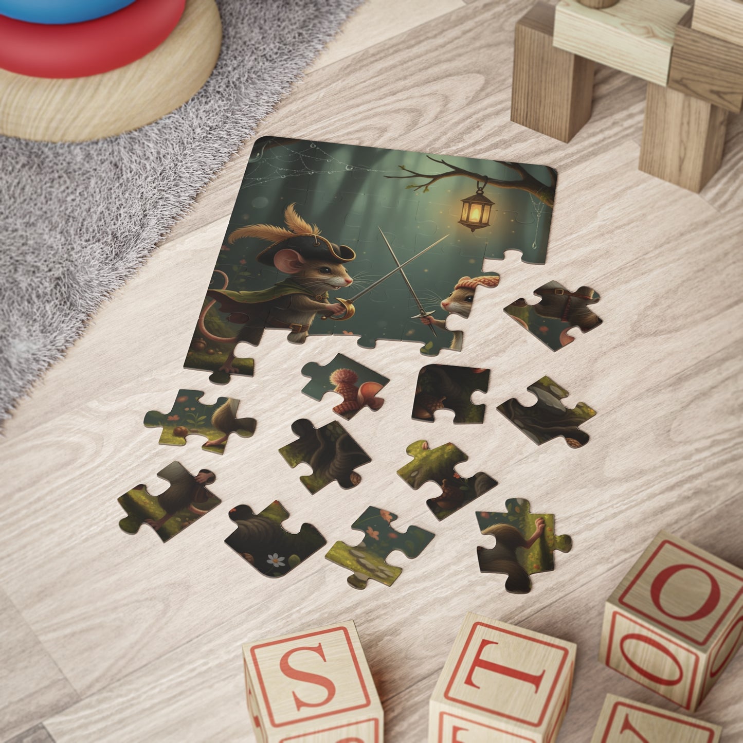 Kids' Puzzle, 30-Piece - Mice Duel Puzzle