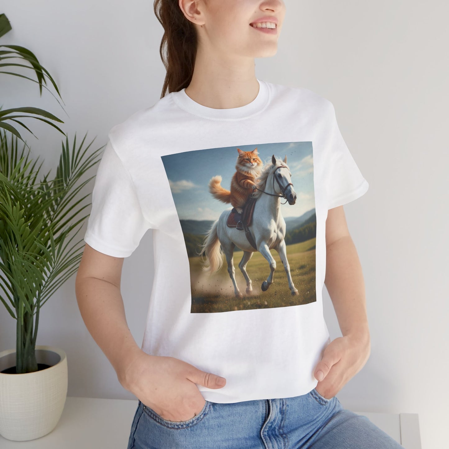 Cat Riding Horse T-Shirt
