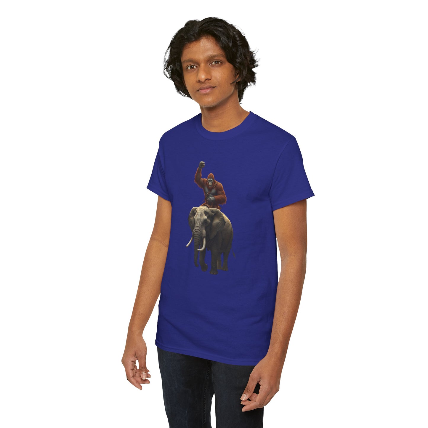 Bigfoot Riding Elephant Unisex T-Shirt