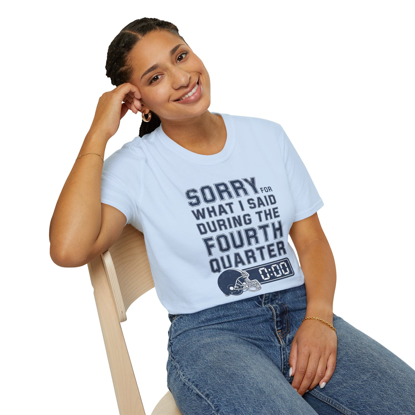 Sorry for What I Said During the Fourth Quarter - T-Shirt Funny Football Shirt - Sports Fan Gift Sunday Football Gear  Fourth Quarter Tee