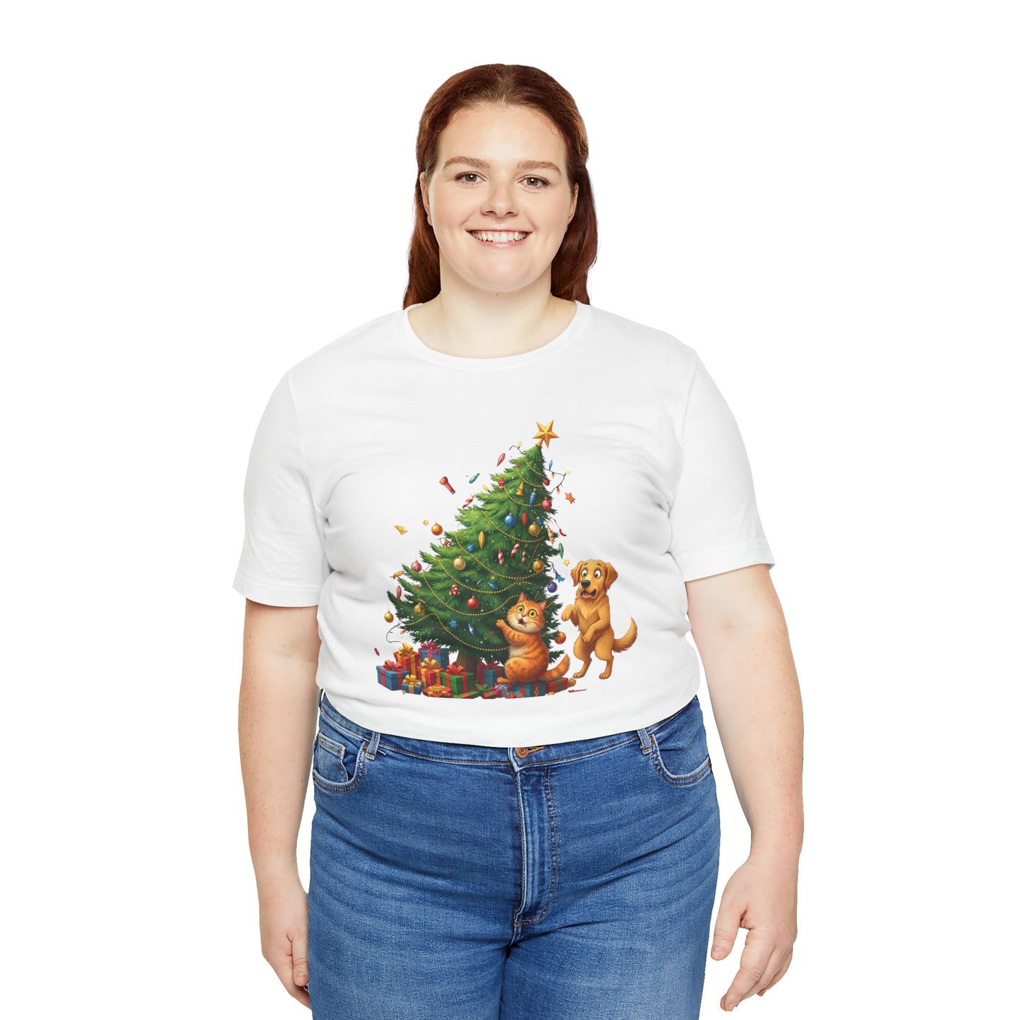 Christmas Cat Unisex T-Shirt