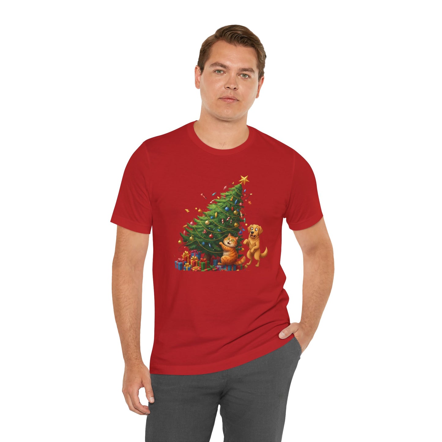 Christmas Cat Unisex T-Shirt