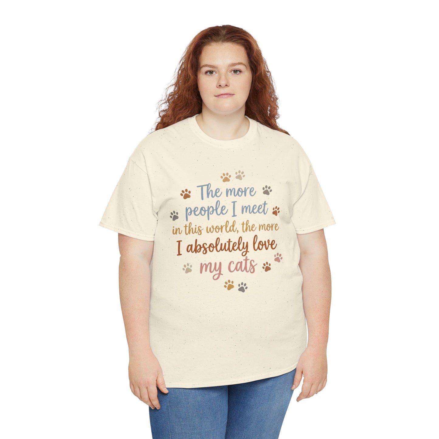 I Absolutely Love My Cats T-Shirt - Cat Paw Print Tee-Funny Cat Lover Shirt- Anti Social Cat Lady Tee Cute -Kitten Owner Apparel