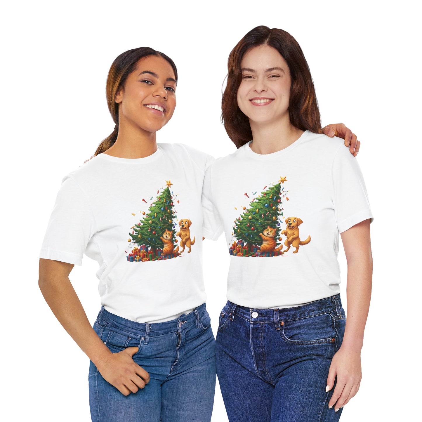 Christmas Cat Unisex T-Shirt