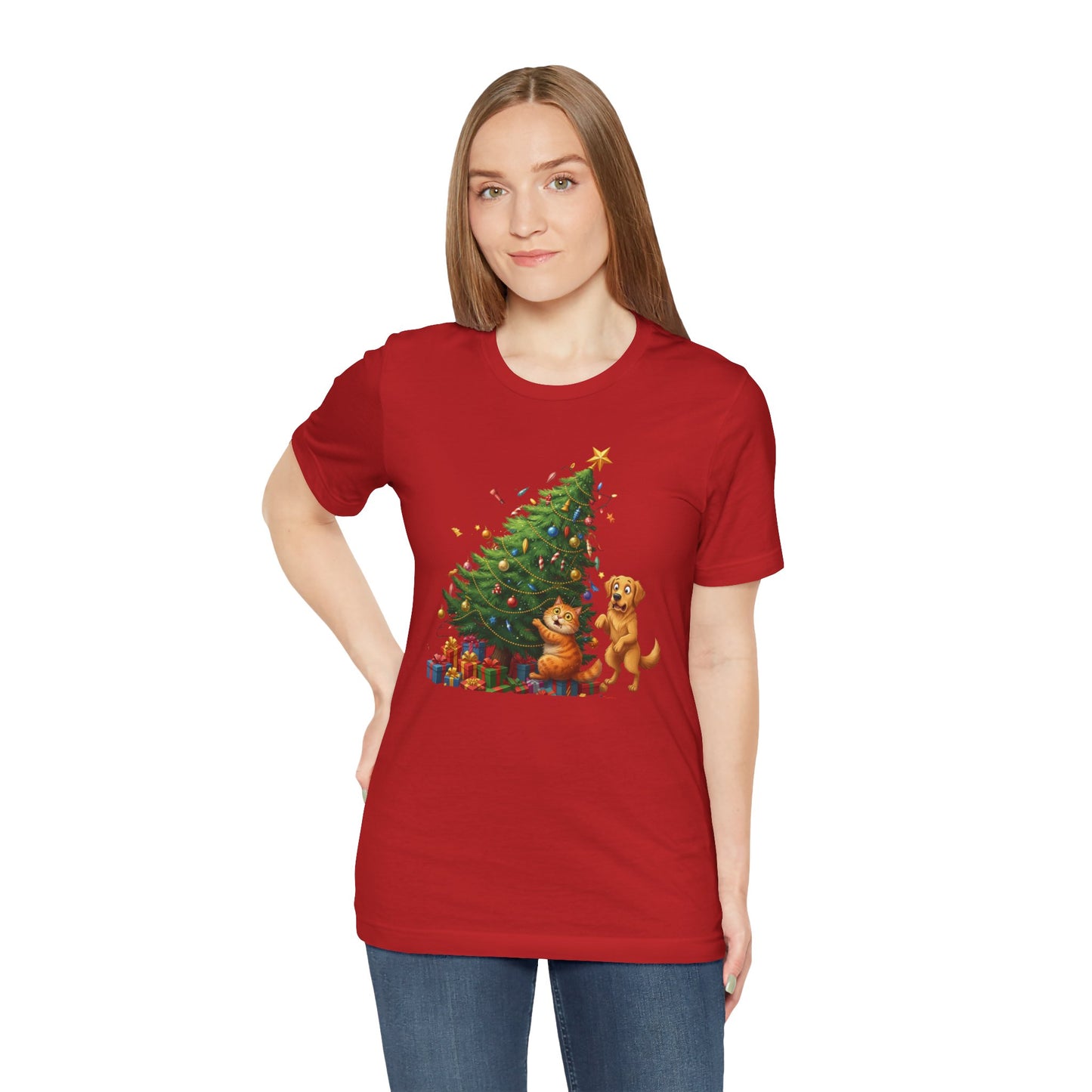 Christmas Cat Unisex T-Shirt
