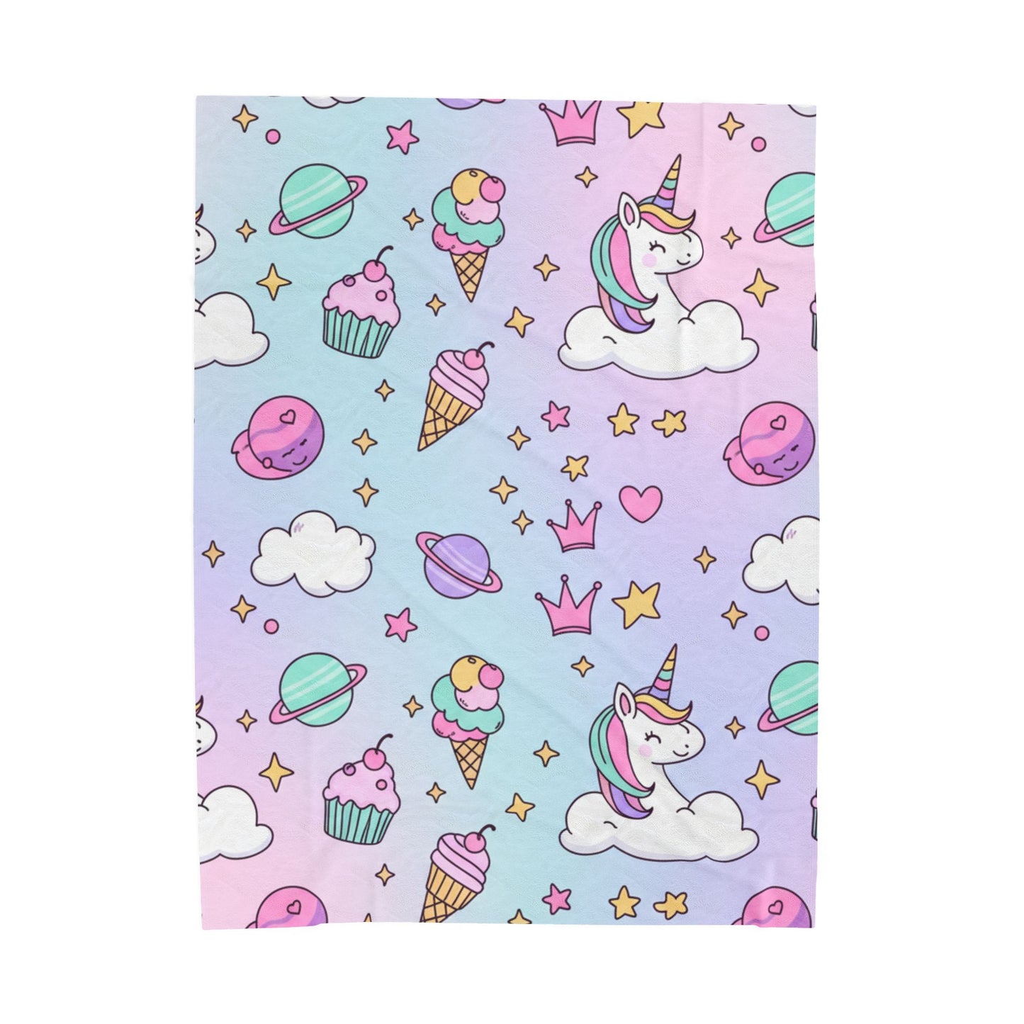 Velveteen Plush Blanket - Cozy Unicorn Blanket