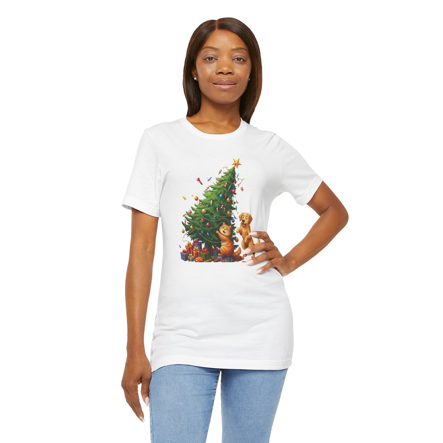 Christmas Cat Unisex T-Shirt