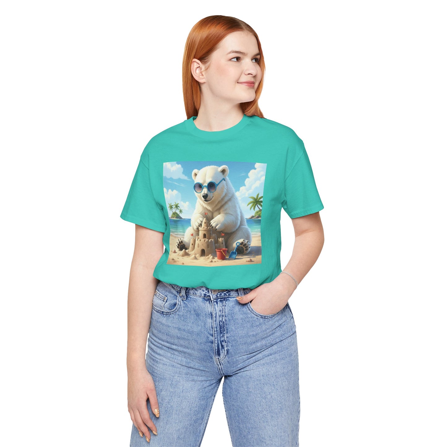 Polar Bear Building a Sand Castle T-shirt