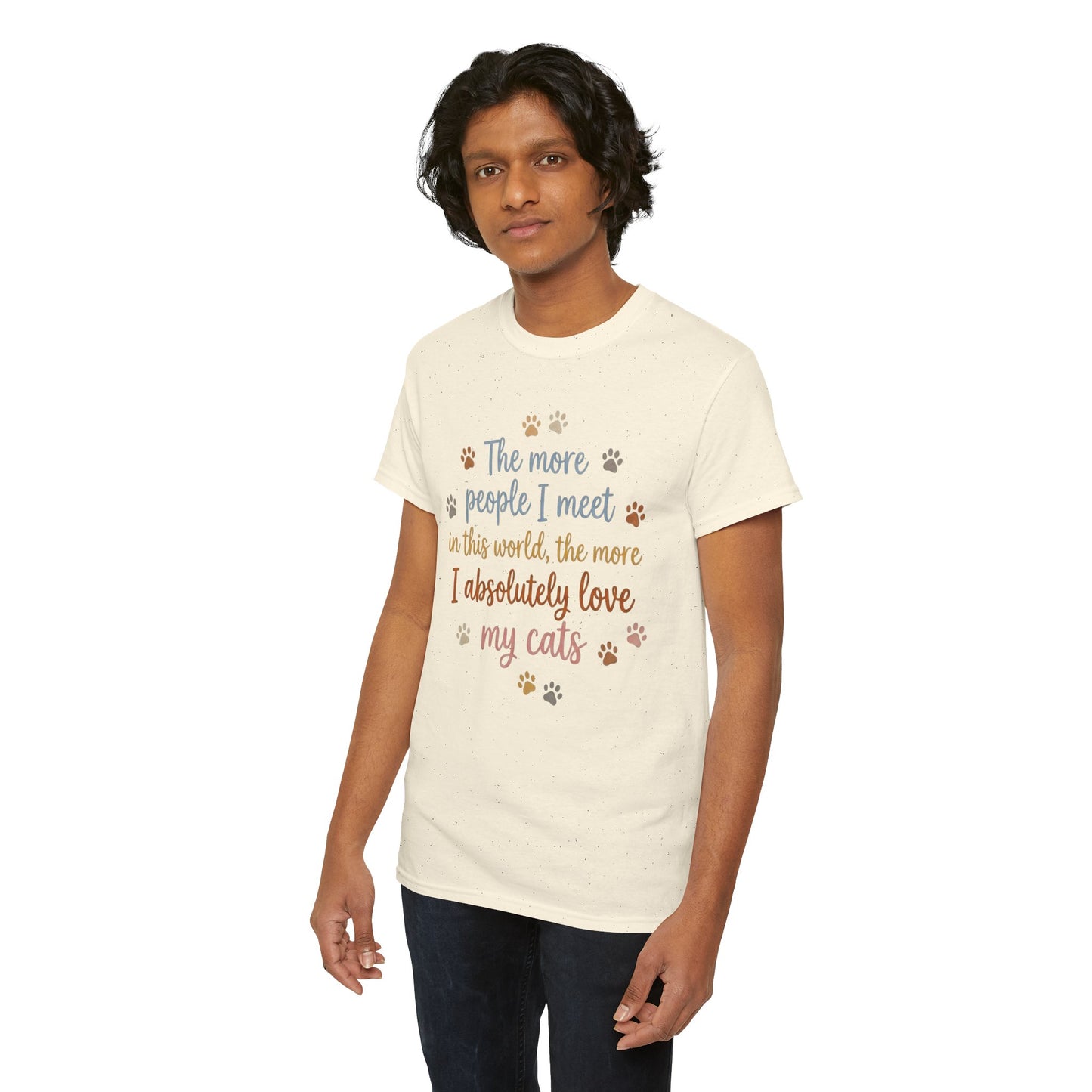 I Absolutely Love My Cats T-Shirt - Cat Paw Print Tee-Funny Cat Lover Shirt- Anti Social Cat Lady Tee Cute -Kitten Owner Apparel