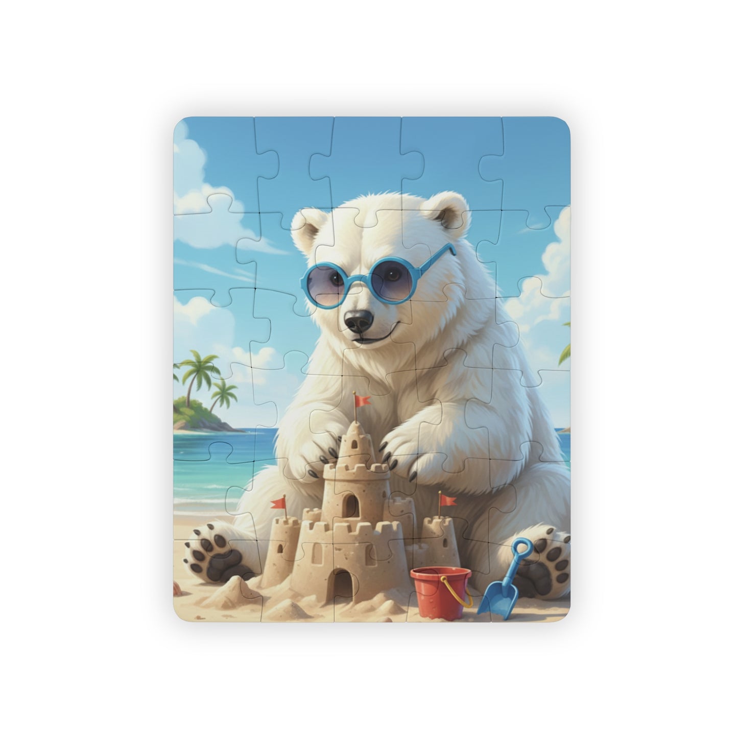 Kids' Puzzle, Polar Bear Sand Castle
