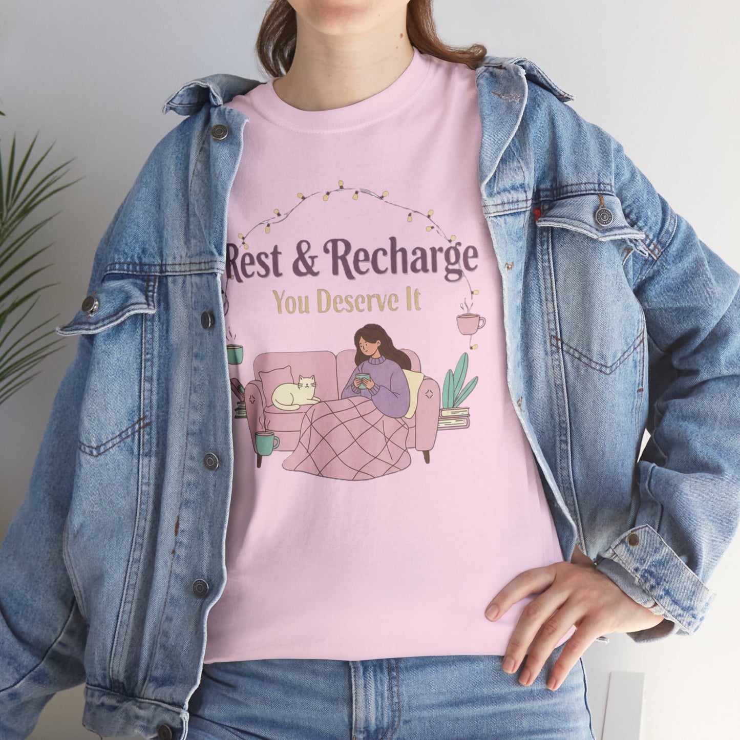Rest & Recharge Unisex Tee Shirt - Relaxation & Comfort Apparel