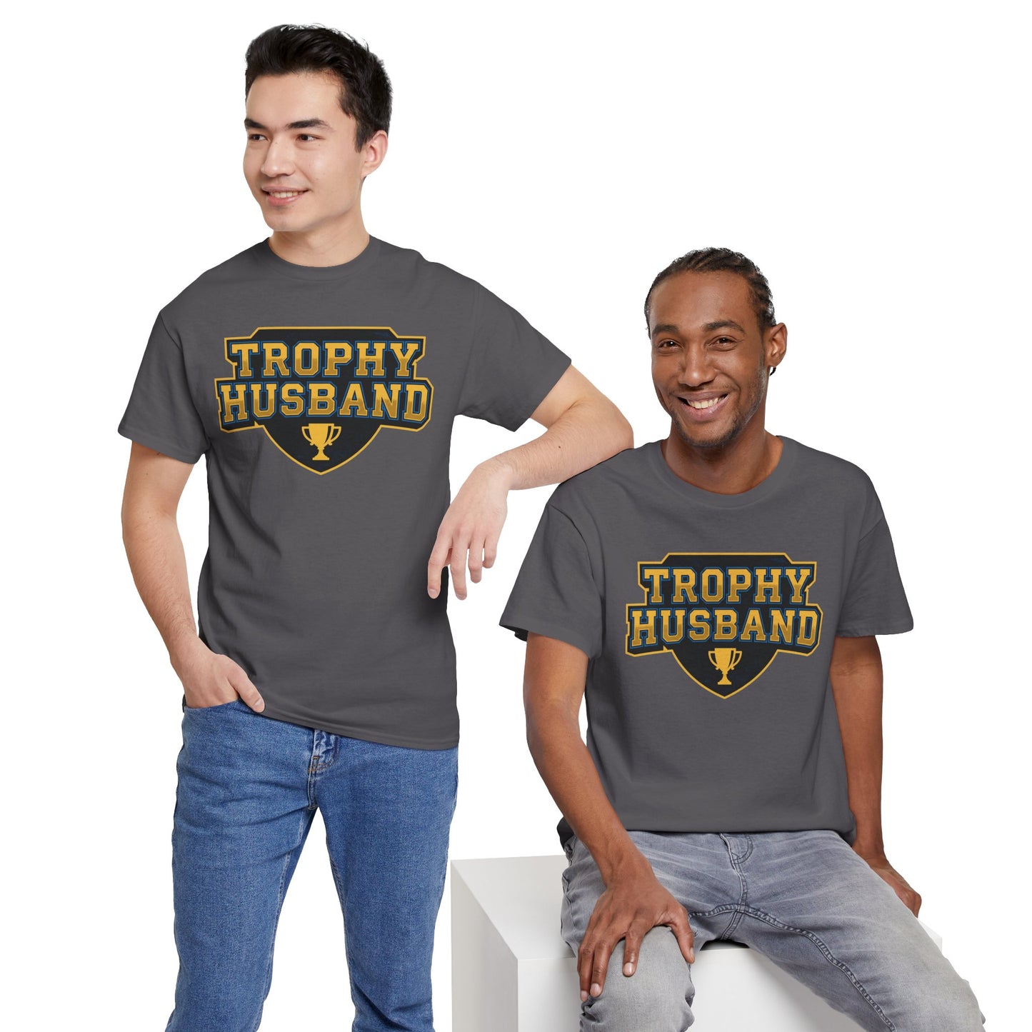 Trophy Husband Shirt - Funny Anniversary Gift For Him - Mens Graphic Tee - Novelty Gag Present - Gift For Hubby