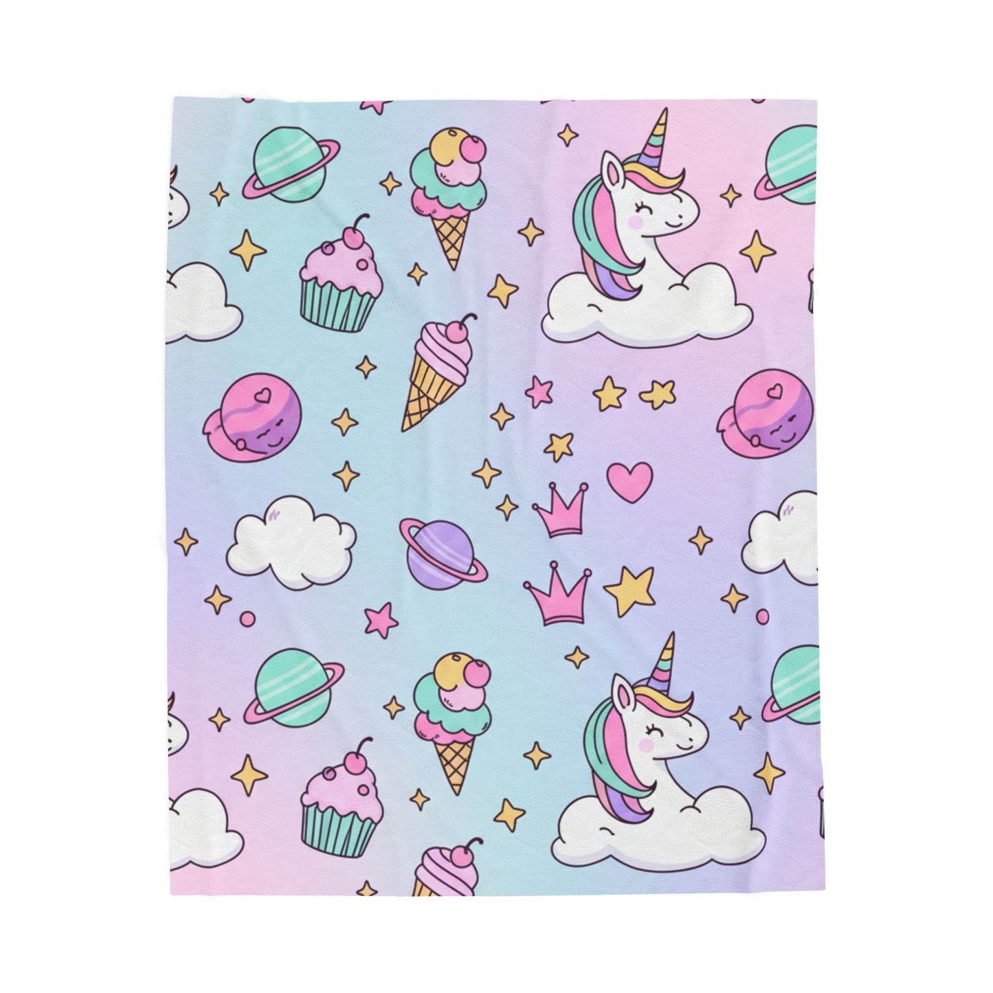 Velveteen Plush Blanket - Cozy Unicorn Blanket