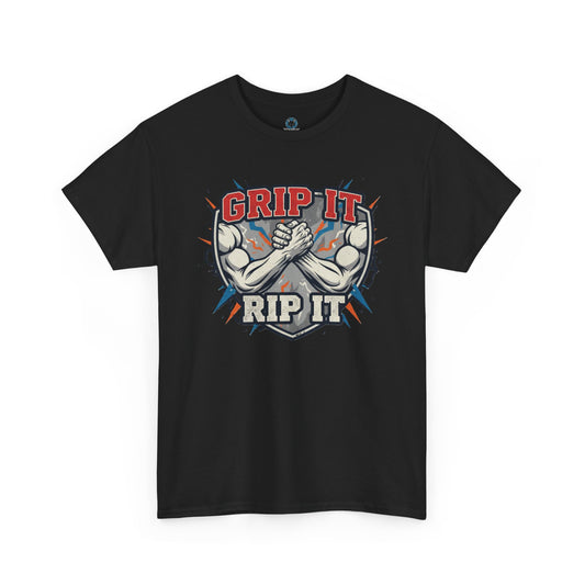 Arm Wrestling  - Grip It and Rip It Unisex Heavy Cotton T-Shirt