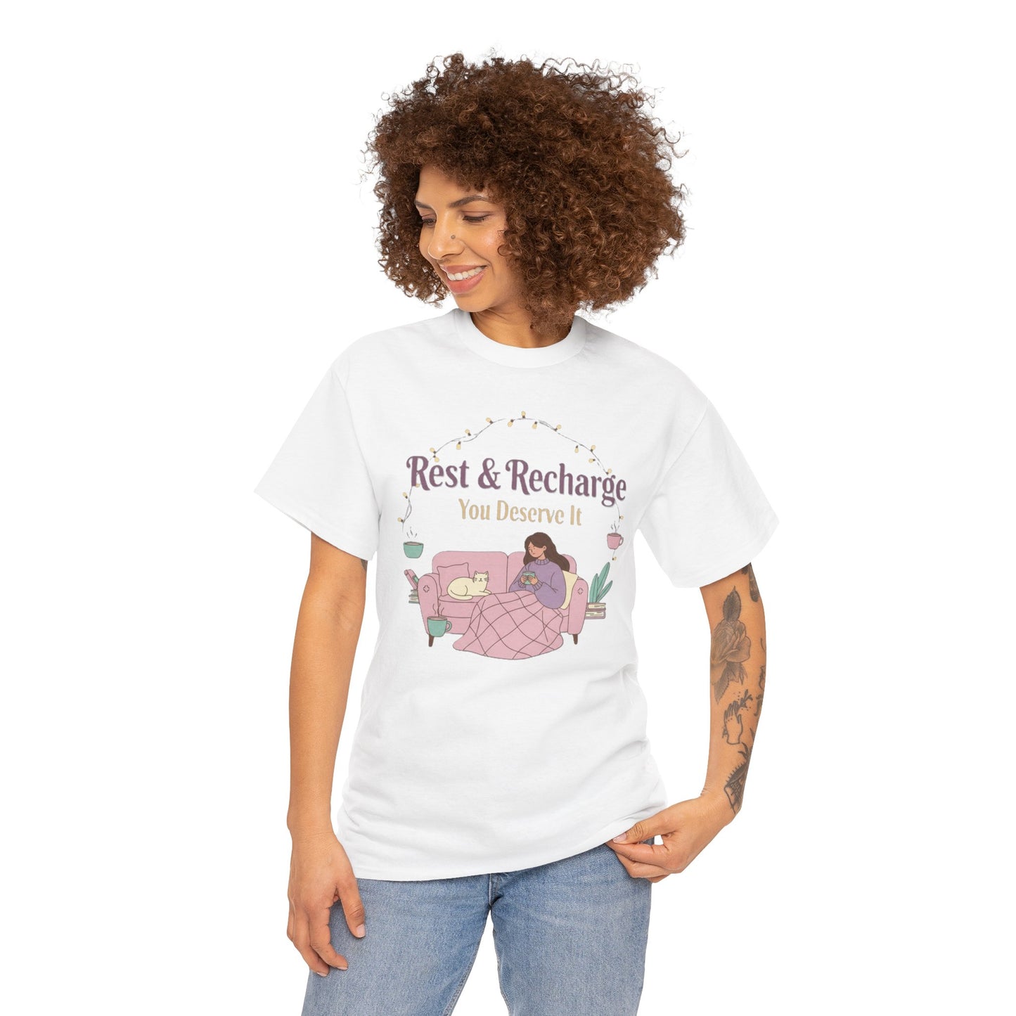 Rest & Recharge Unisex Tee Shirt - Relaxation & Comfort Apparel