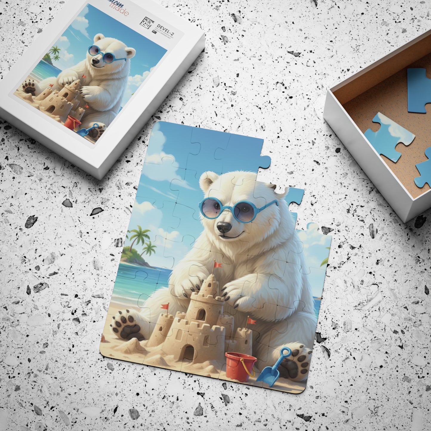 Kids' Puzzle, Polar Bear Sand Castle