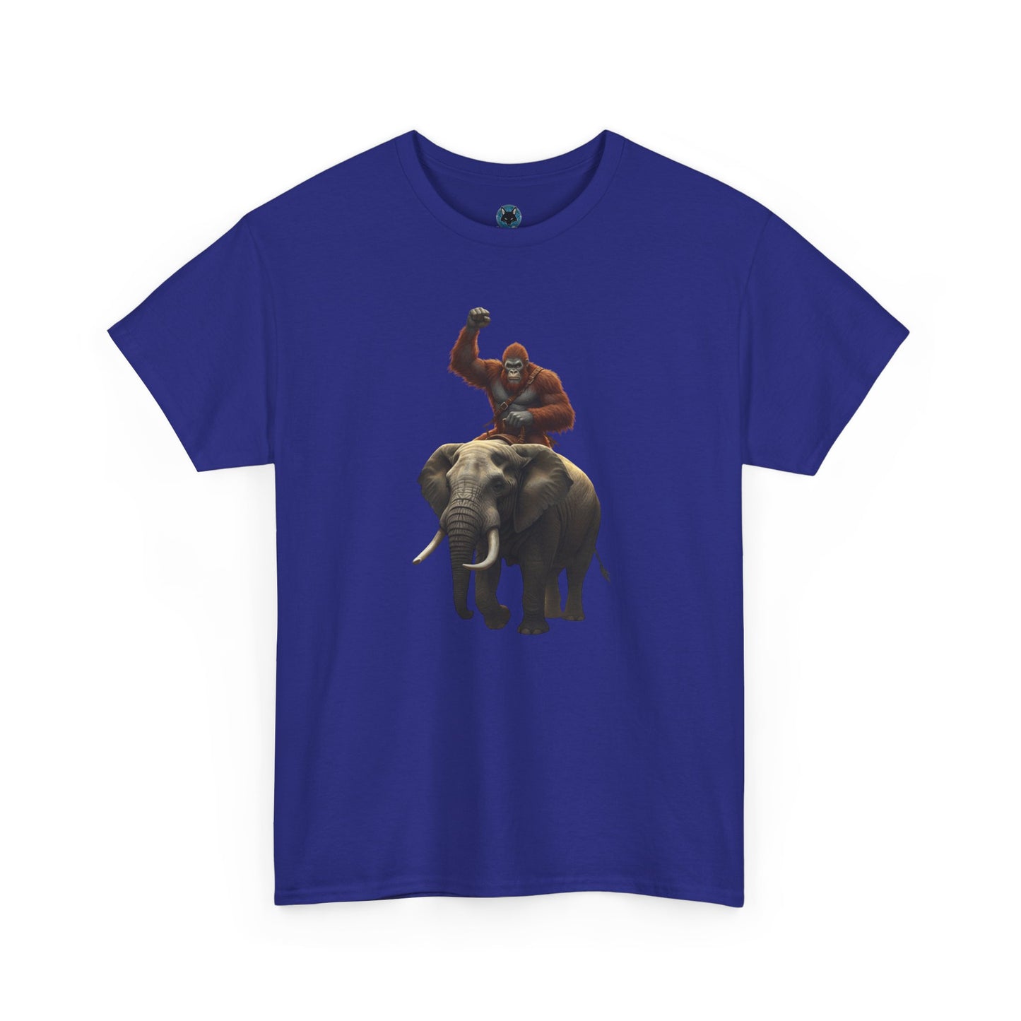Bigfoot Riding Elephant Unisex T-Shirt