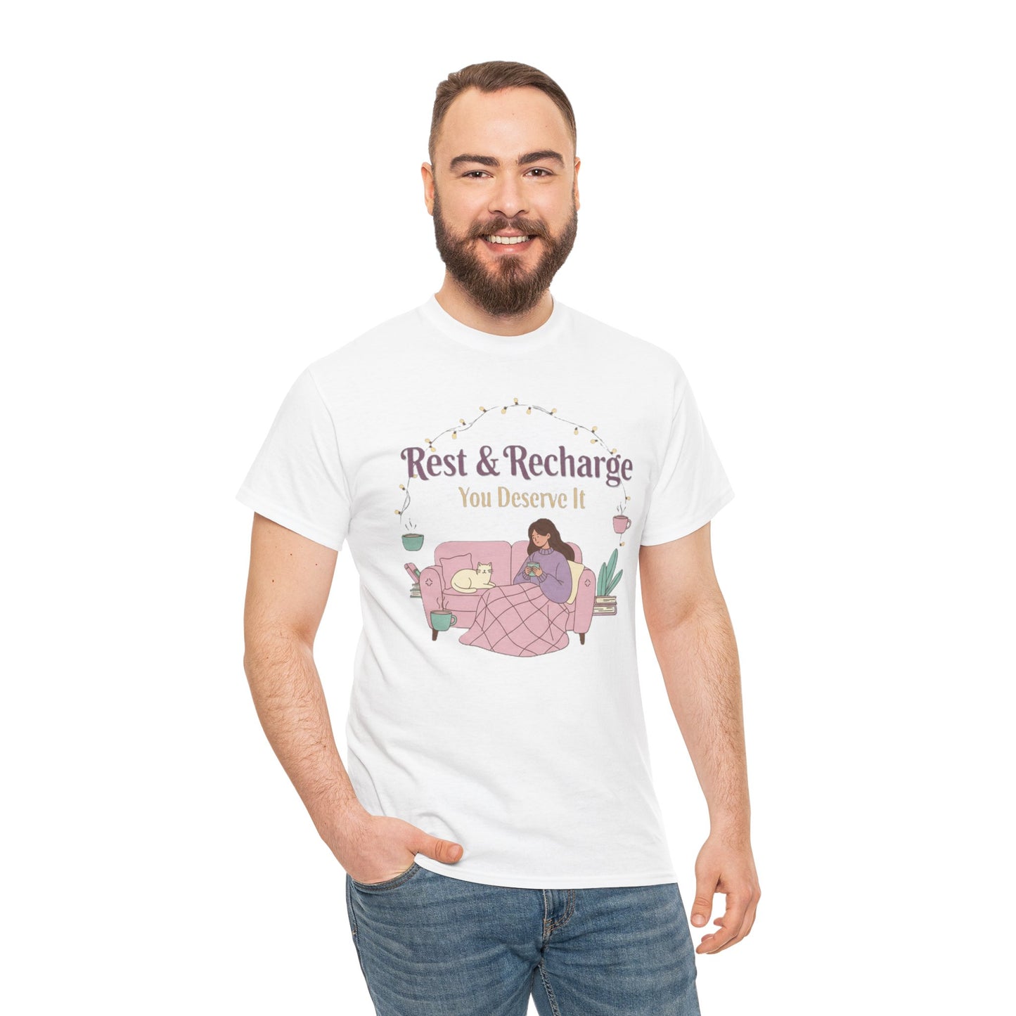 Rest & Recharge Unisex Tee Shirt - Relaxation & Comfort Apparel
