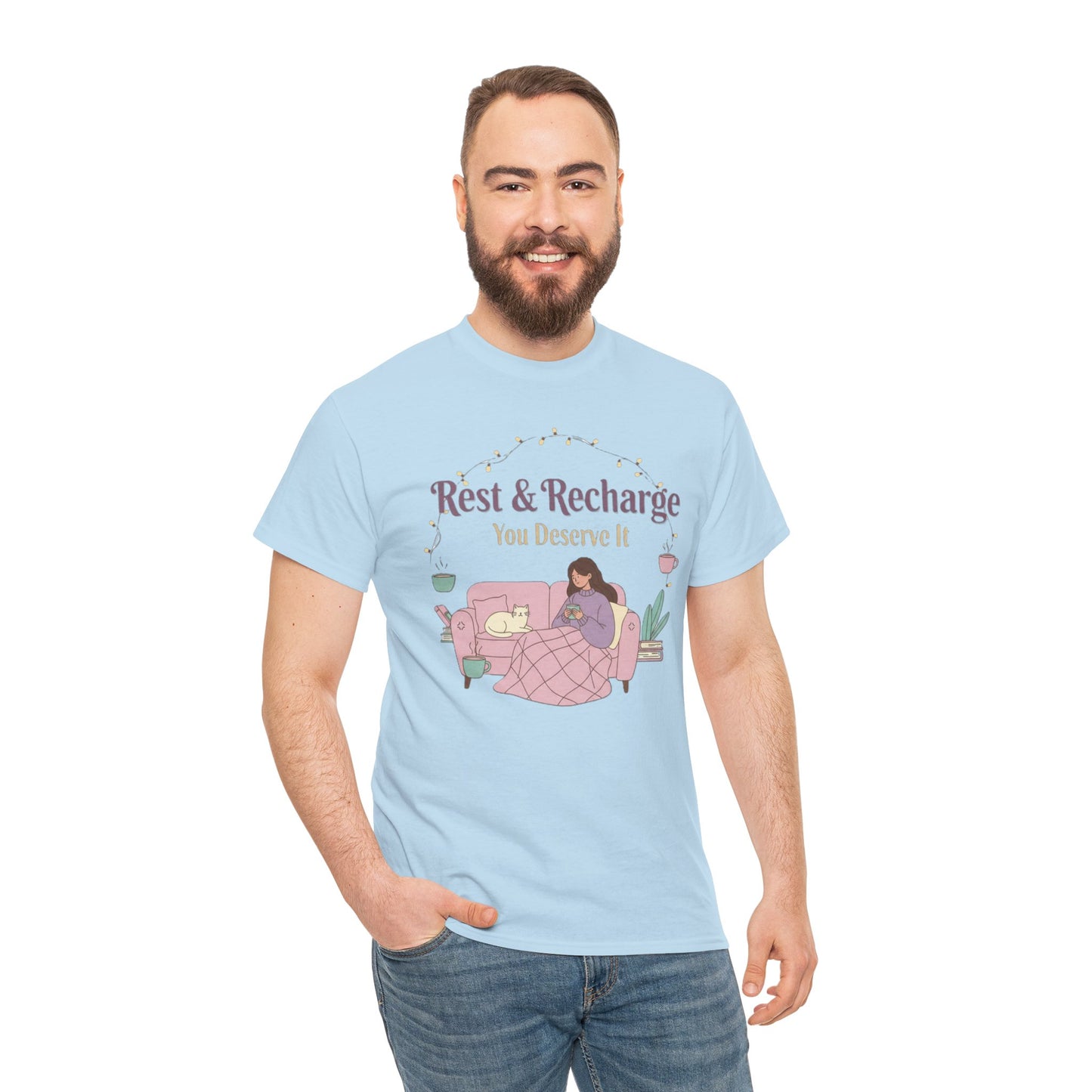 Rest & Recharge Unisex Tee Shirt - Relaxation & Comfort Apparel