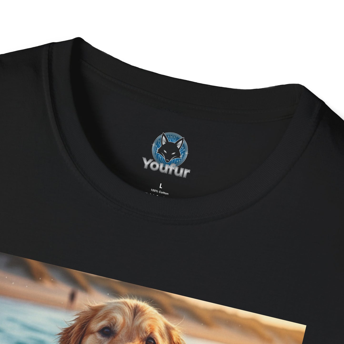 Dog Retrieving Tennis Ball Softstyle T-Shirt