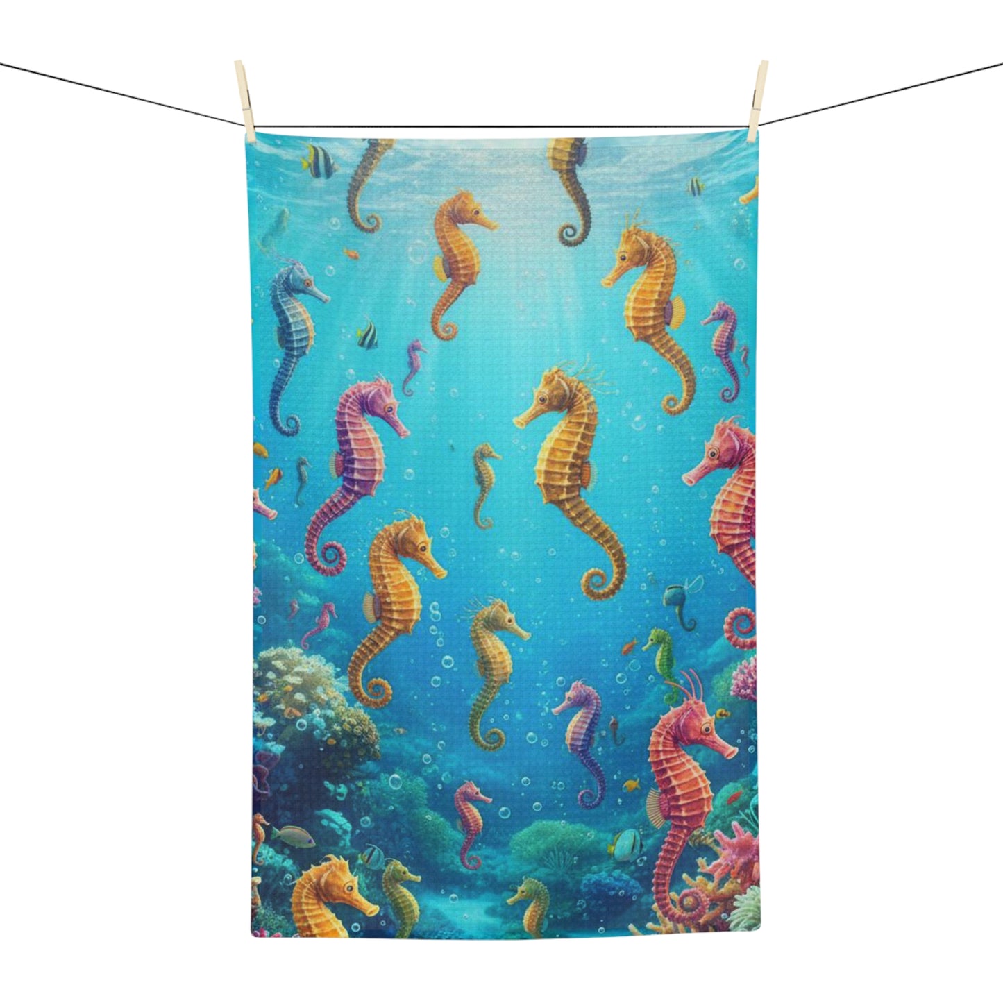 Tea Towel - Sea Horse Pattern Towel