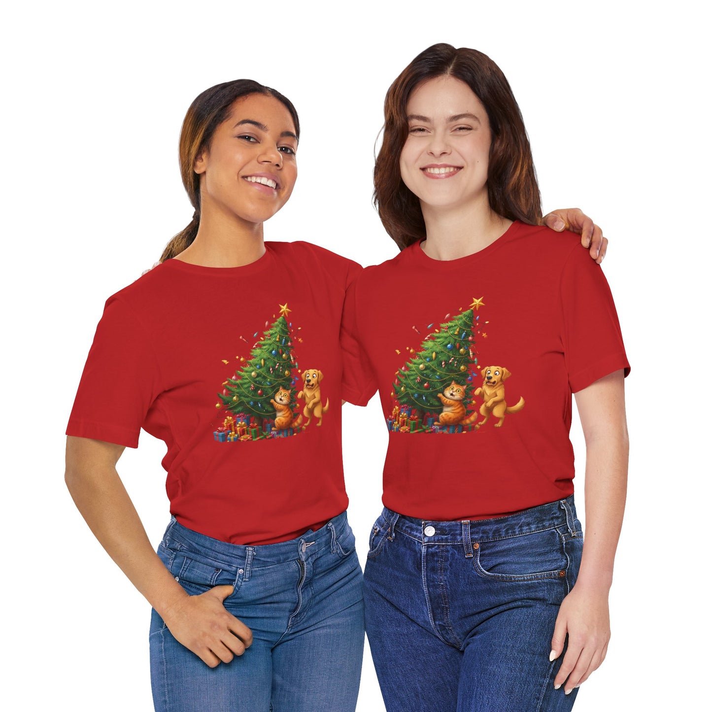 Christmas Cat Unisex T-Shirt