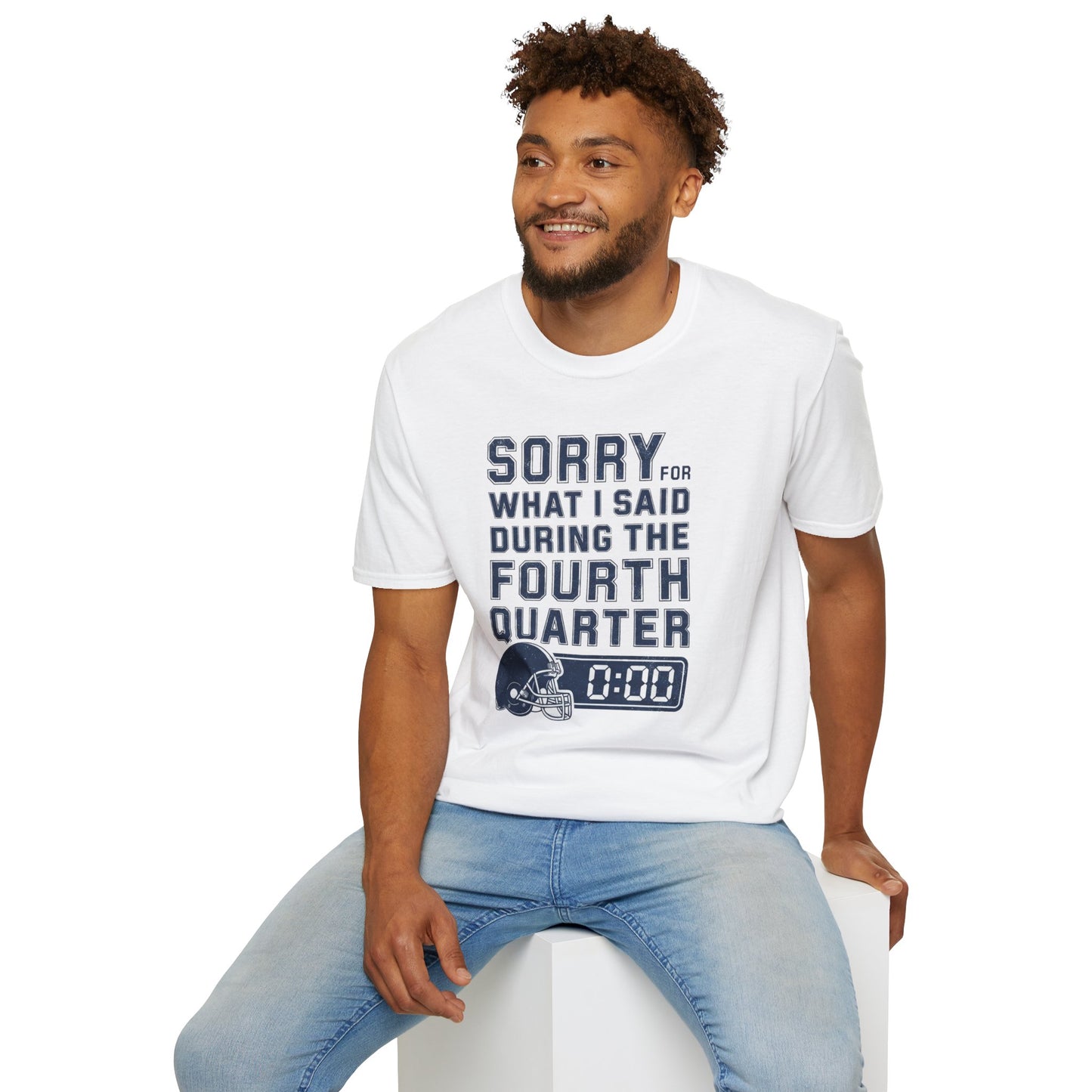 Sorry for What I Said During the Fourth Quarter - T-Shirt Funny Football Shirt - Sports Fan Gift Sunday Football Gear  Fourth Quarter Tee