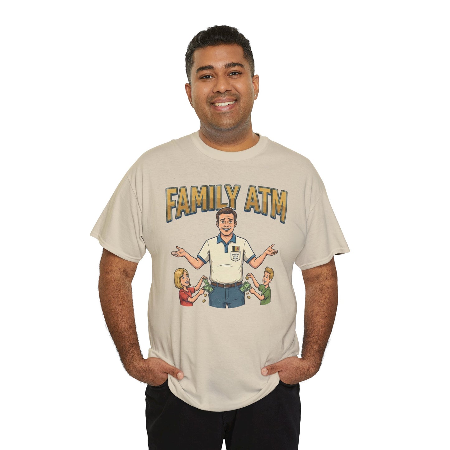 Family ATM Funny Dad Shirt, Father's Day Gift, Husband Birthday Idea, Dad Bank Tee, Humor Top For Men