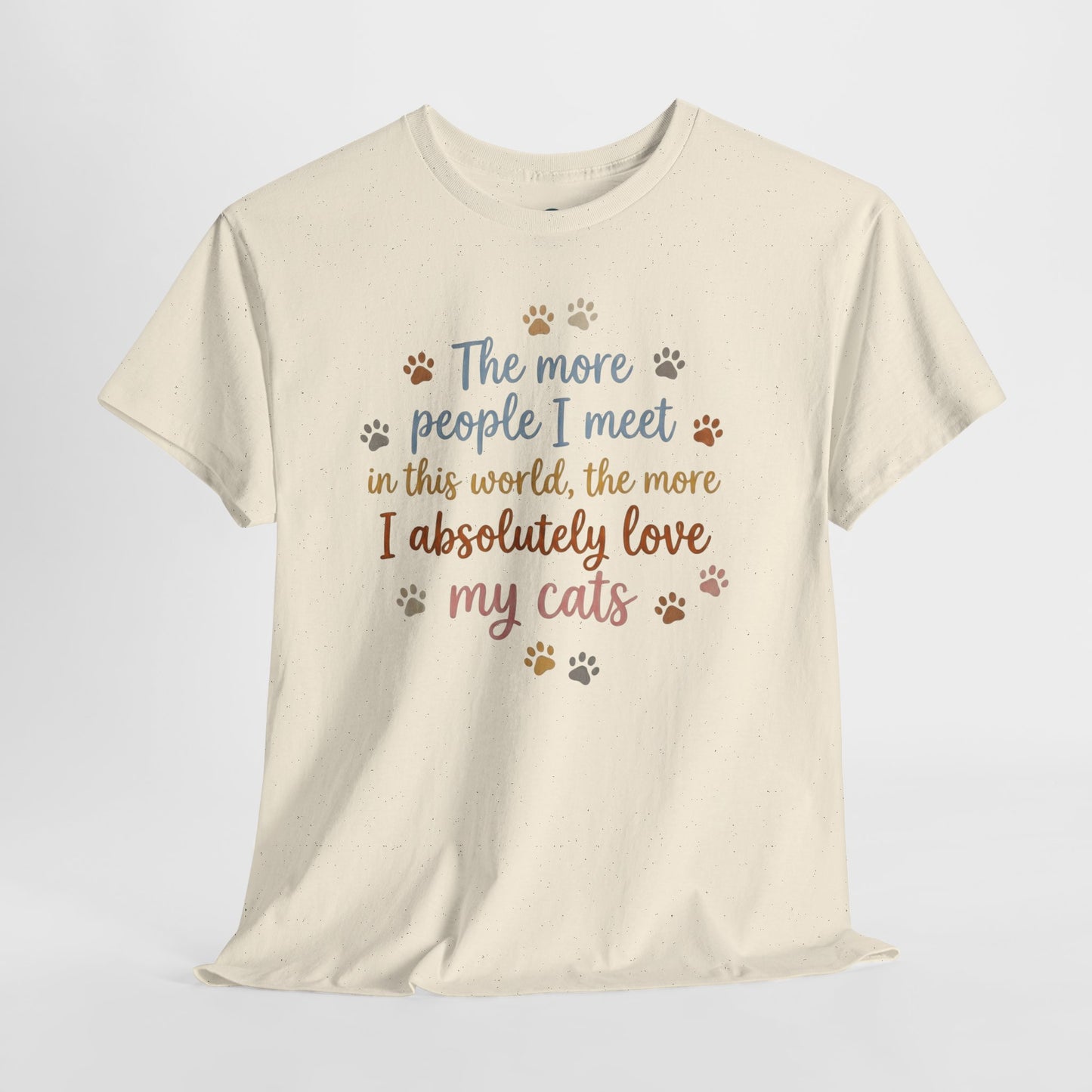 I Absolutely Love My Cats T-Shirt - Cat Paw Print Tee-Funny Cat Lover Shirt- Anti Social Cat Lady Tee Cute -Kitten Owner Apparel