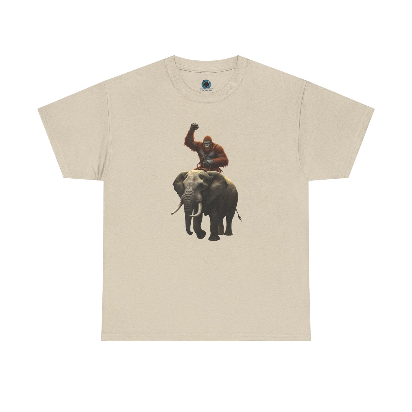 Bigfoot Riding Elephant Unisex T-Shirt
