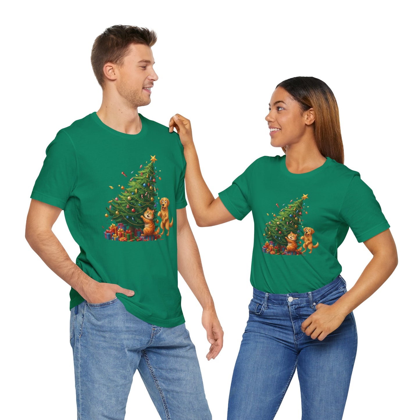 Christmas Cat Unisex T-Shirt