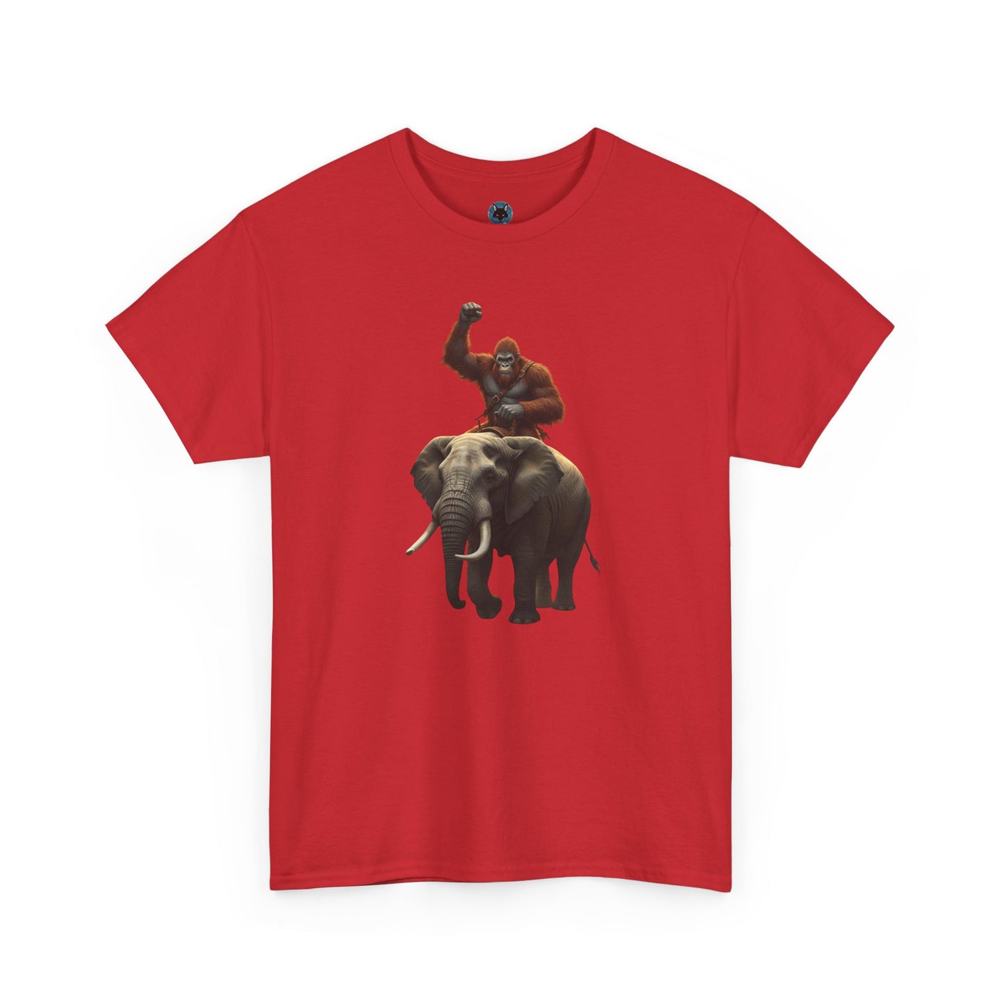 Bigfoot Riding Elephant Unisex T-Shirt