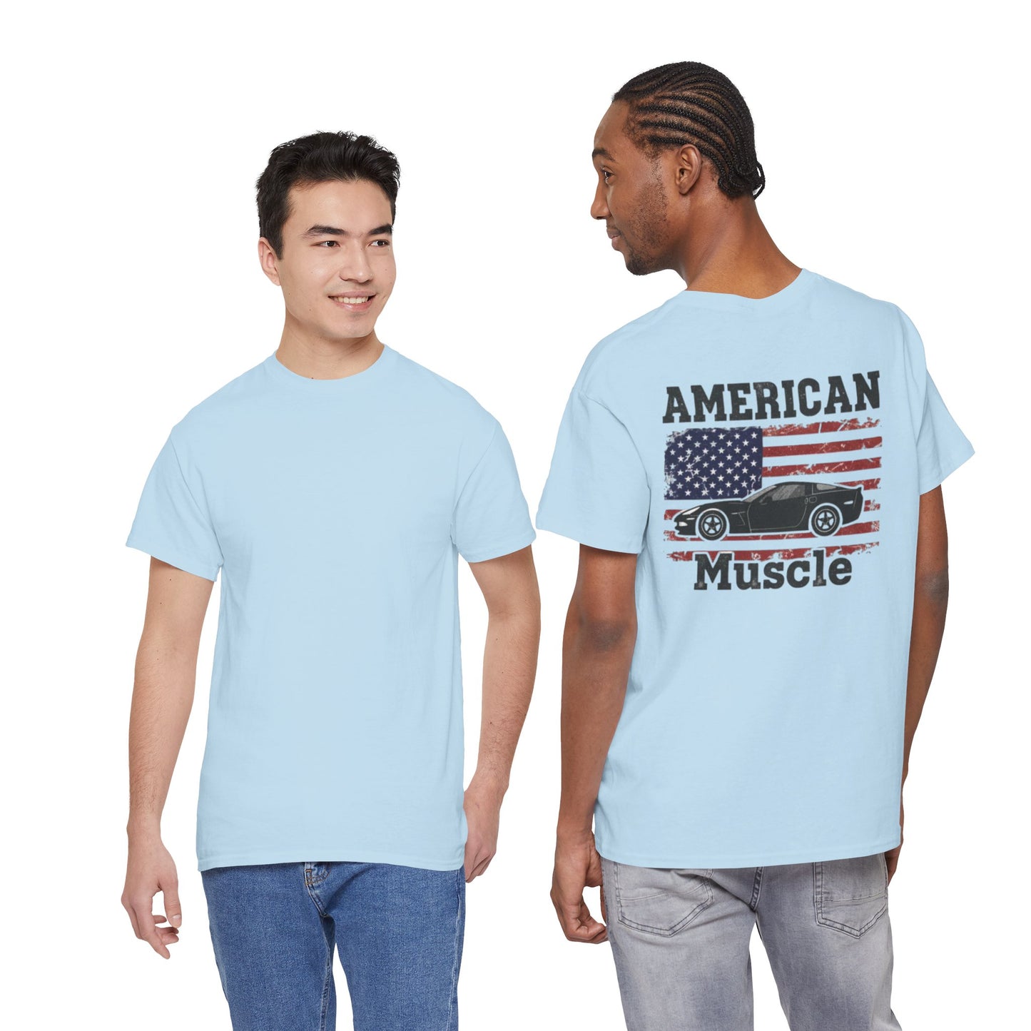 American Muscle Car Shirt | Patriotic Corvette Tee | Distressed Flag Racing Gift | C6 Vette Lover | Car Guy Apparel