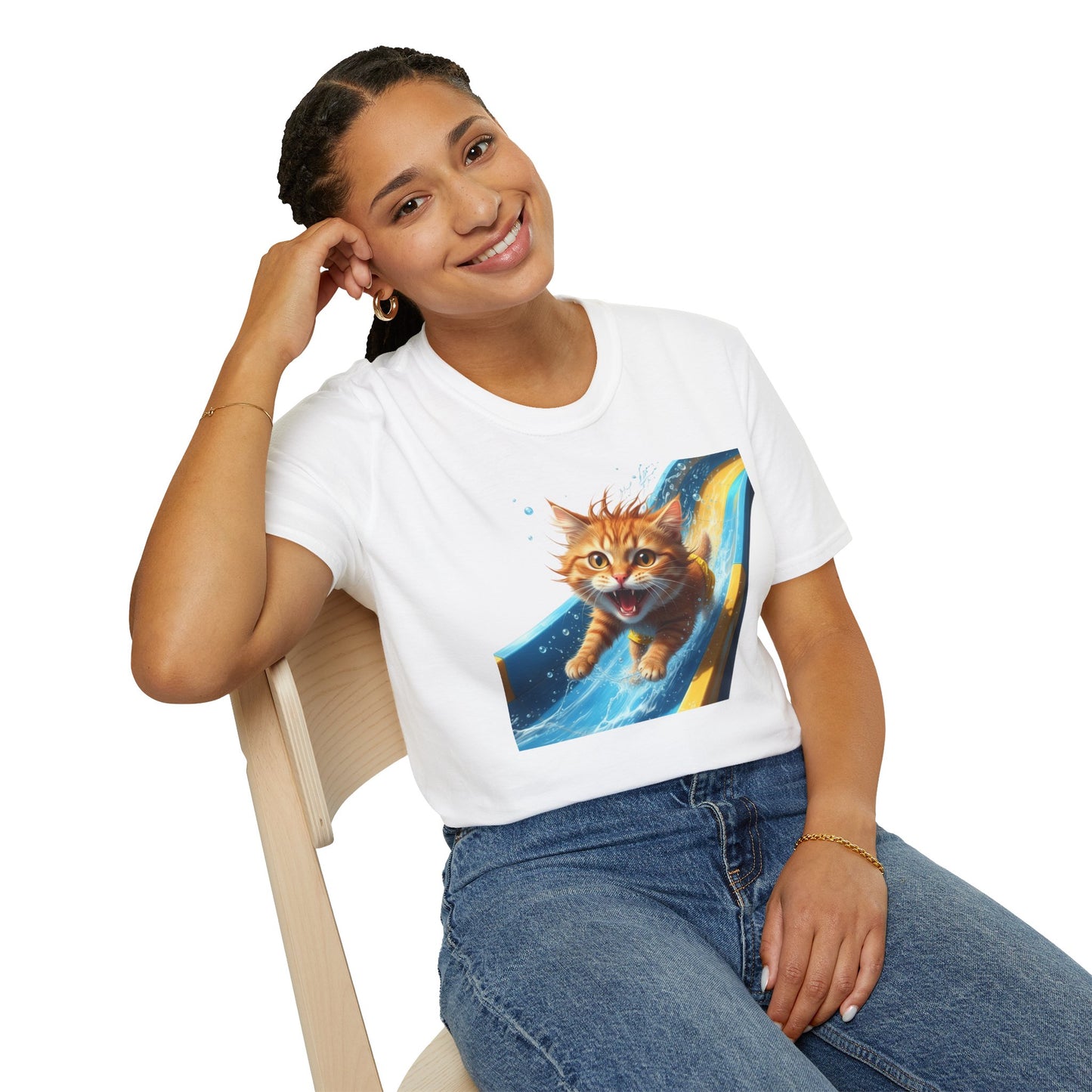 Cat Water Slide T-Shirt