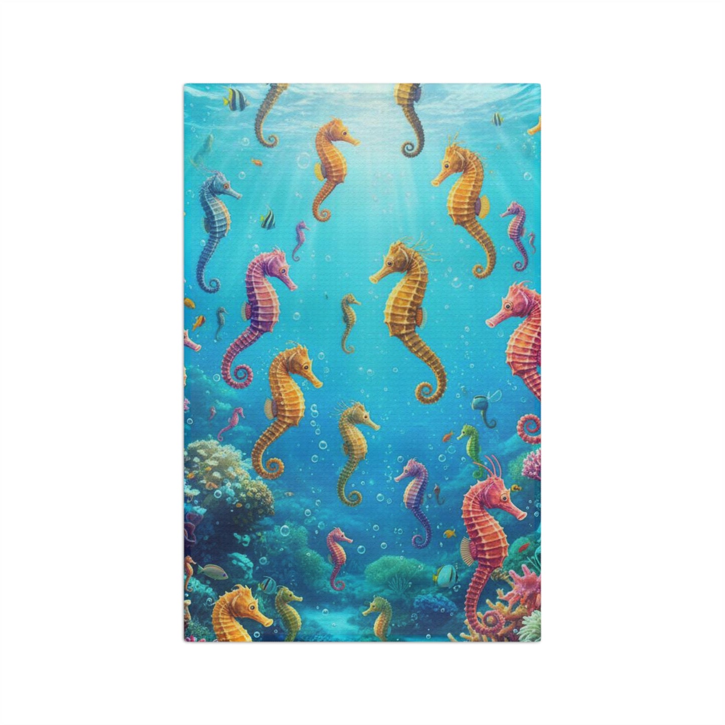 Tea Towel - Sea Horse Pattern Towel