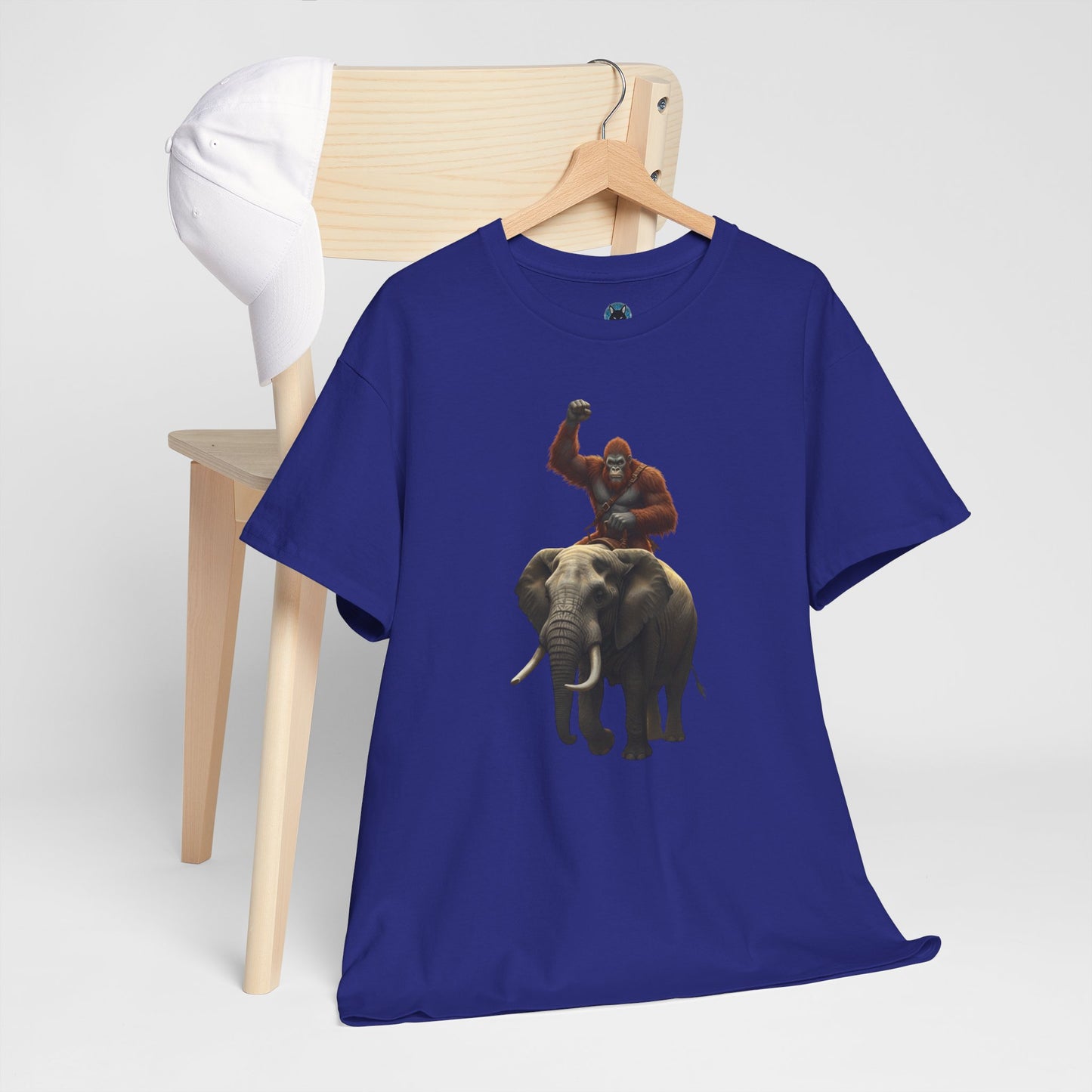 Bigfoot Riding Elephant Unisex T-Shirt