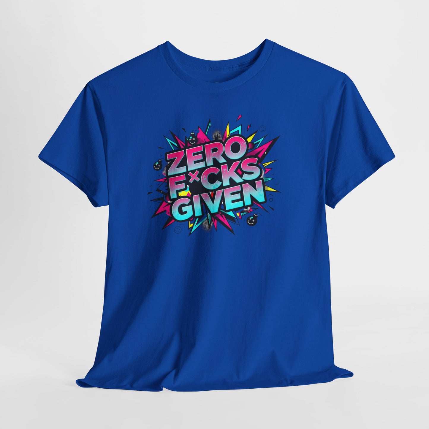 Zero F*cks Given Graphic  | Retro Pop Art Statement Shirt